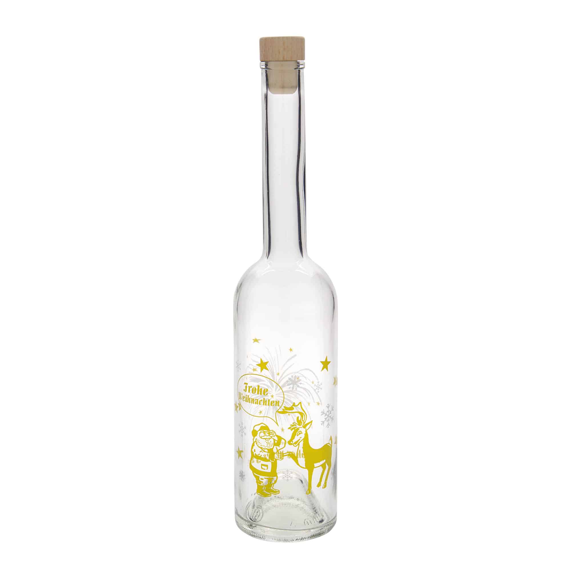 Skleněná lahev 500 ml 'Opera', motiv: Ohňostroj, uzávěr: korek