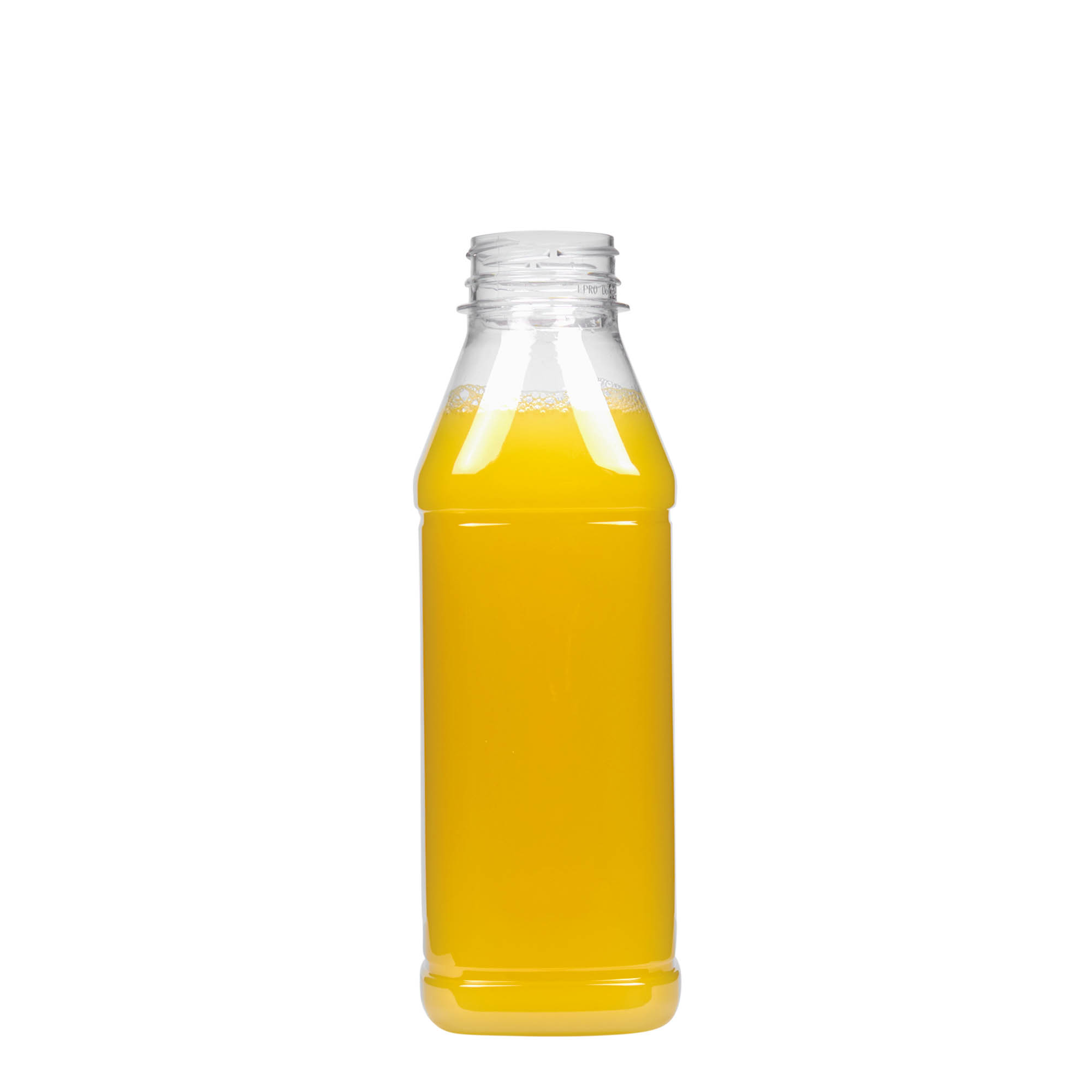 500 ml PET láhev 'Milk and Juice Carré', čtvercová, plastová, hrdlo: 38 mm 500 ml PET láhev 'Milk and Juice Carré', čtvercová, plastová, hrdlo: 38 mm