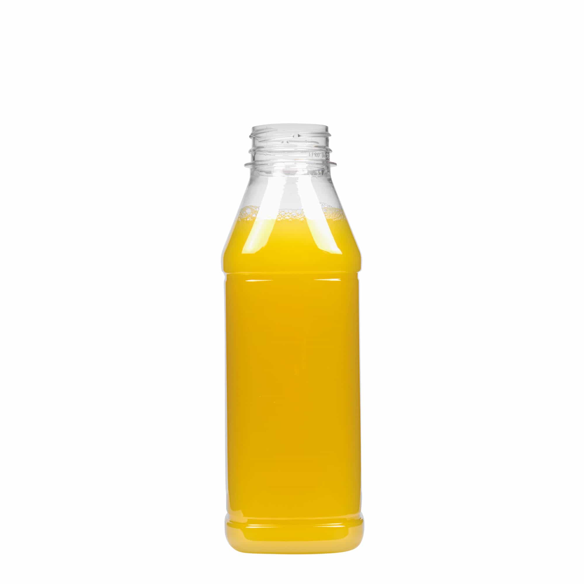 500 ml PET láhev „Milk and Juice Carré“, čtvercová, plastová, hrdlo: 38 mm