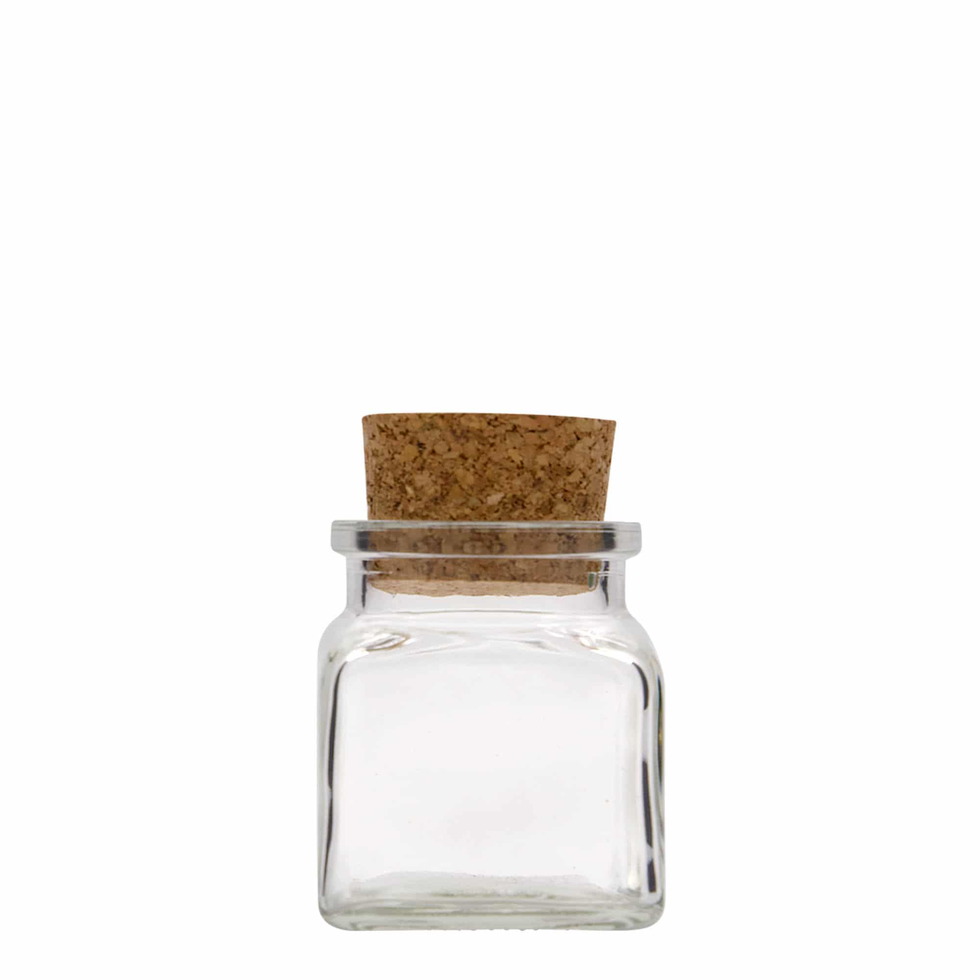 120 ml korková sklenice, čtvercová, hrdlo: korek