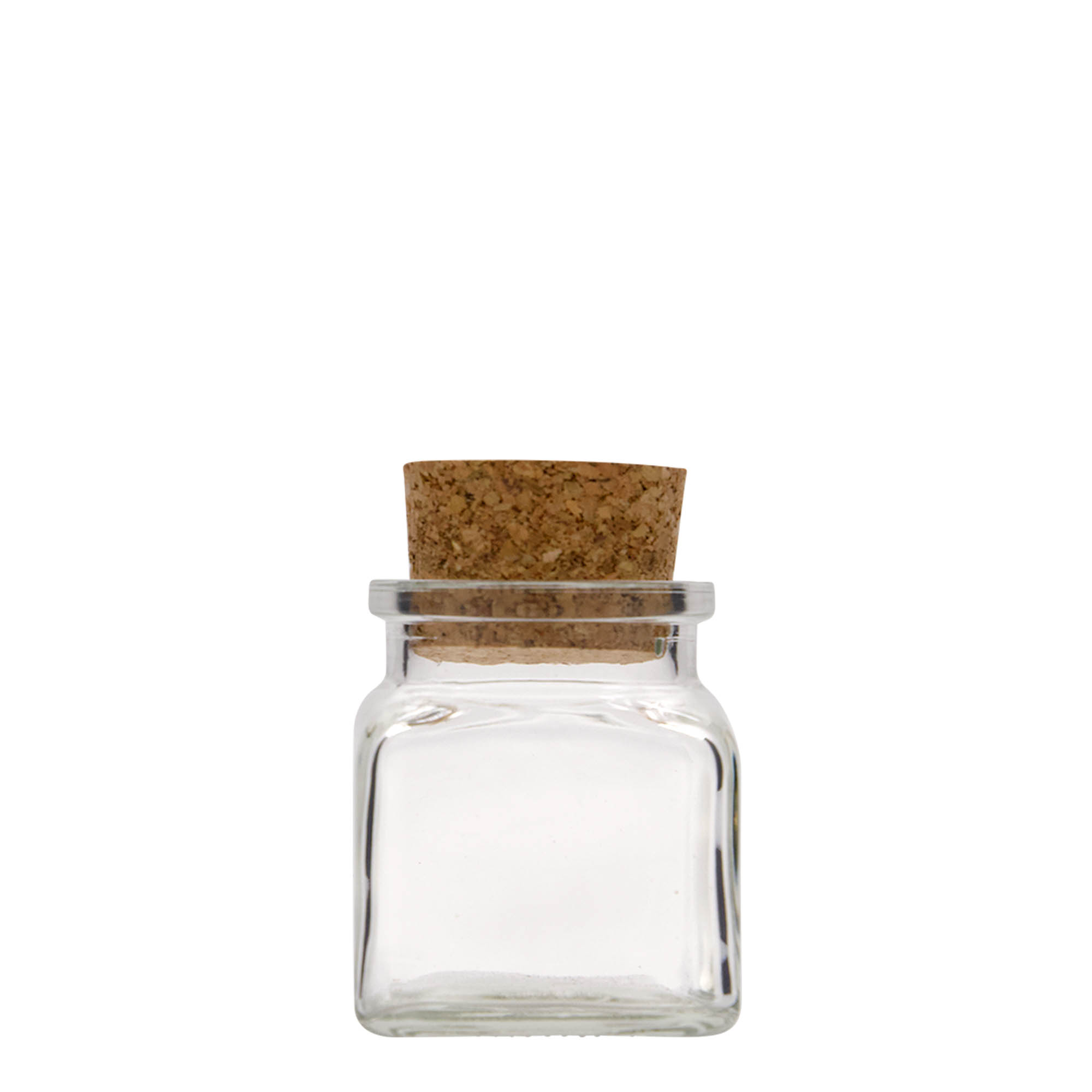 120 ml korková sklenice, čtvercová, hrdlo: korek 120 ml korková sklenice, čtvercová, hrdlo: korek