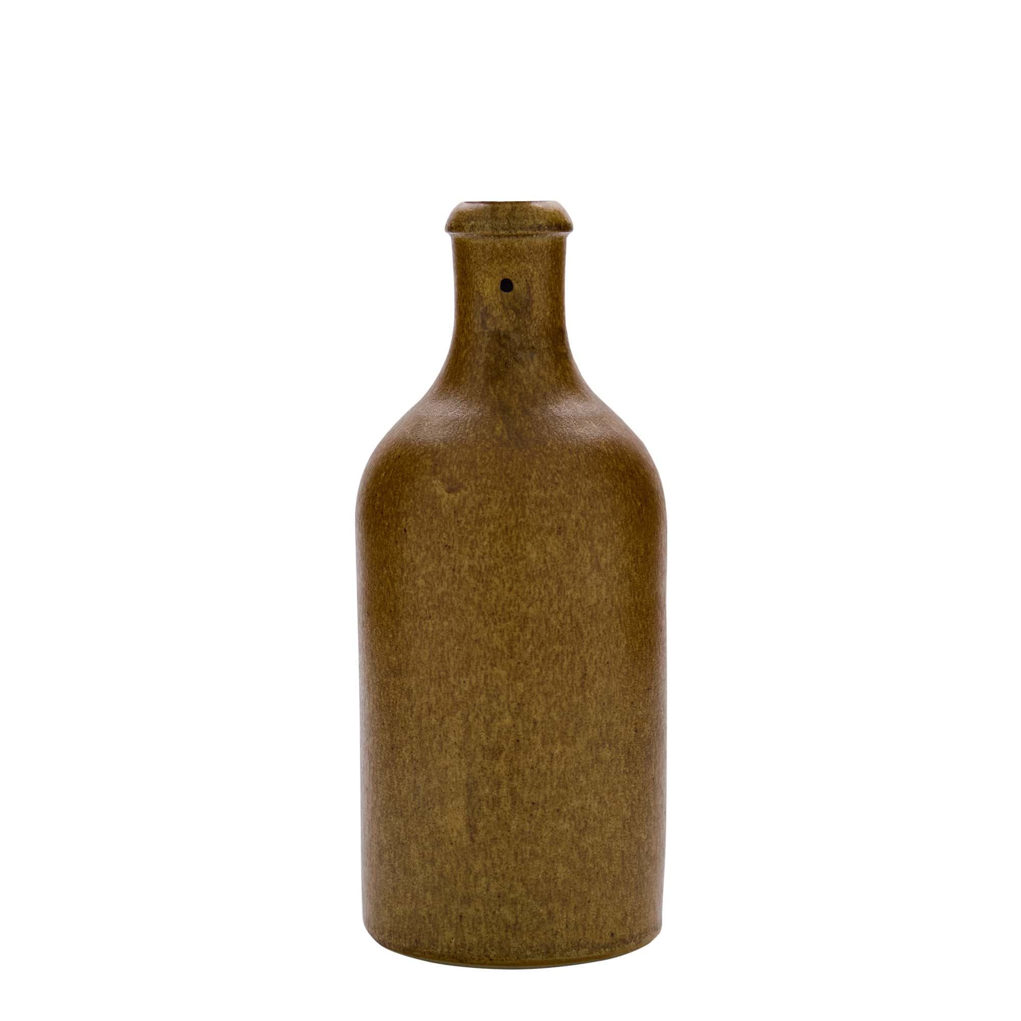 500 ml hliněný džbán, kamenina, hnědý křišťál, hrdlo: uzávěr s pákou