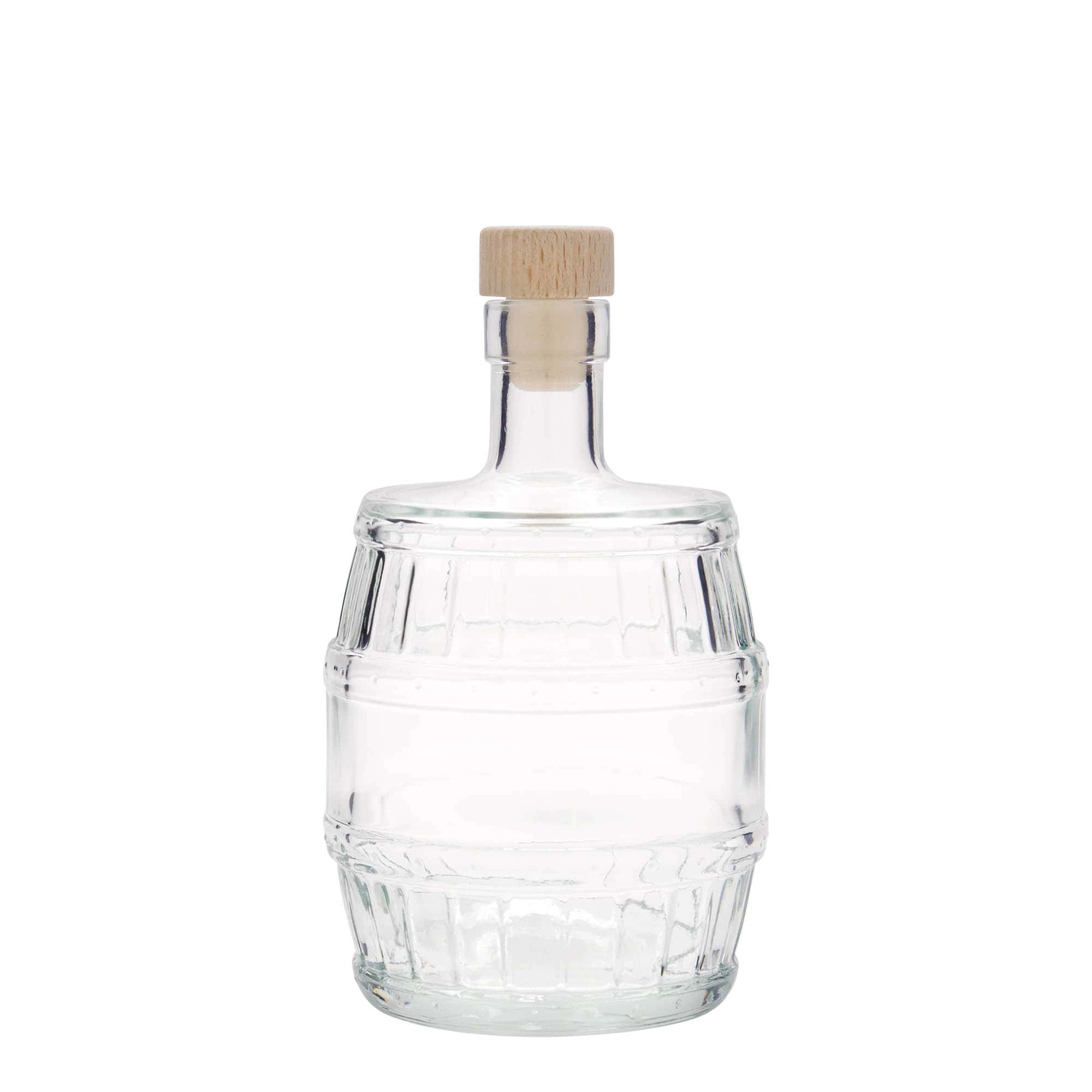 500 ml skleněná láhev „sud“, hrdlo: korek