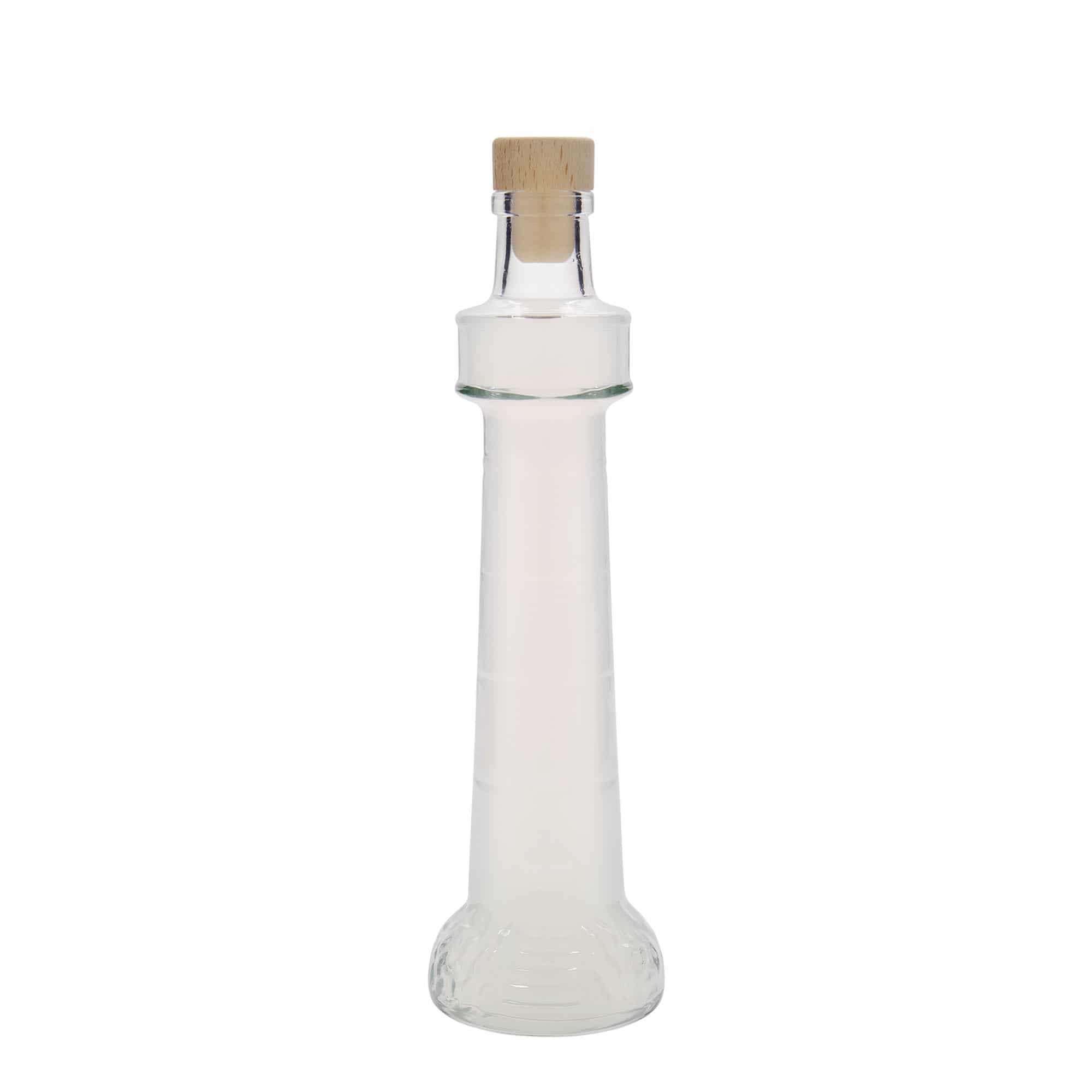 200 ml skleněná láhev „Leuchtturm“, hrdlo: korek