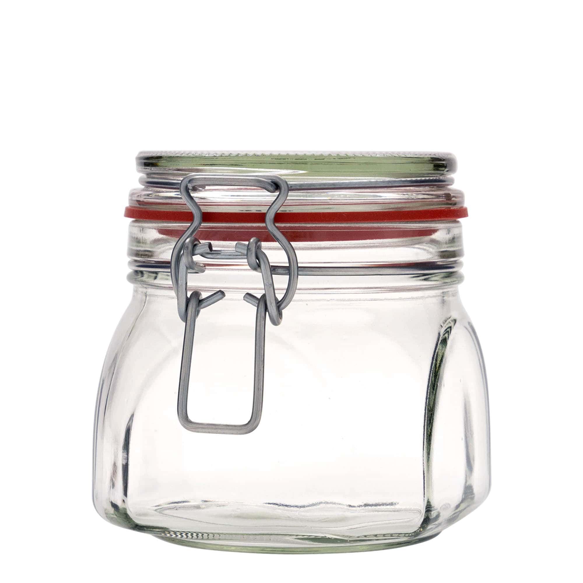 630 ml sklenice se závěsným drátěným uzávěrem, čtvercová, hrdlo: závěsný drátěný uzávěr 630 ml sklenice se závěsným drátěným uzávěrem, čtvercová, hrdlo: závěsný drátěný uzávěr