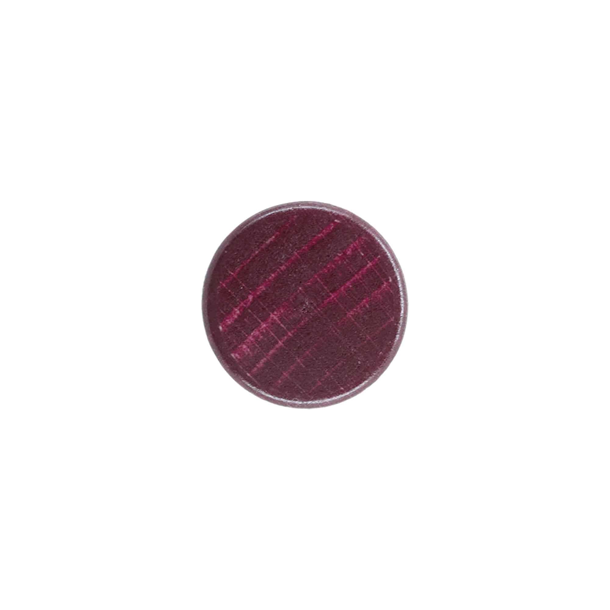 Korek s úchytem 19 mm, dřevo/plast, bordó, pro uzávěr: korek