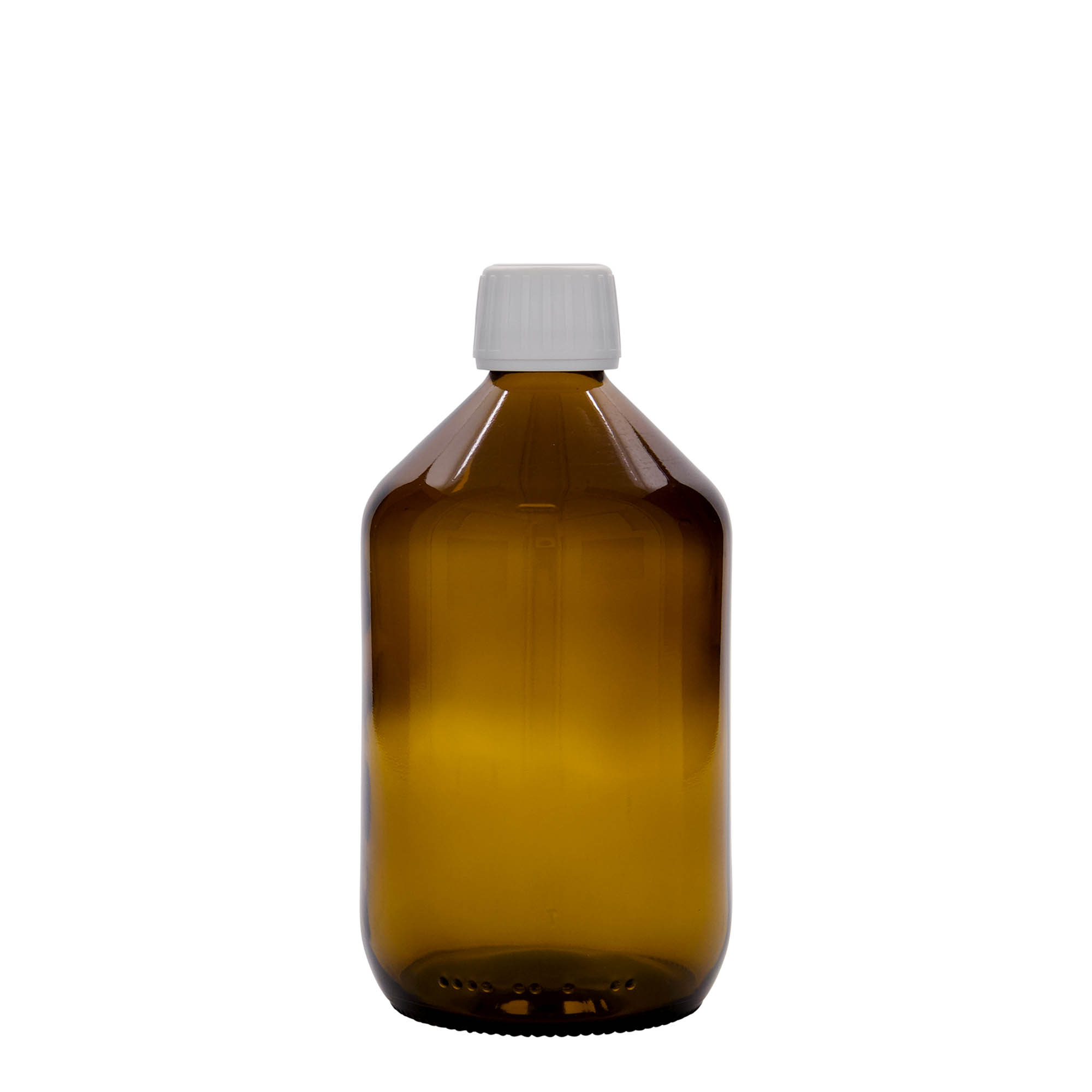 500 ml lékovka, hnědá, sklo, hrdlo: PP 28