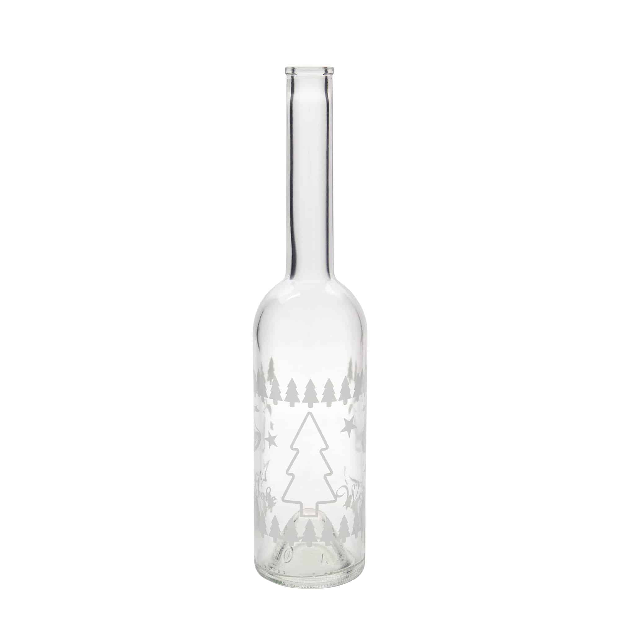 500 ml skleněná lahev 'Opera', motiv: Klasické Vánoce, hrdlo: korek