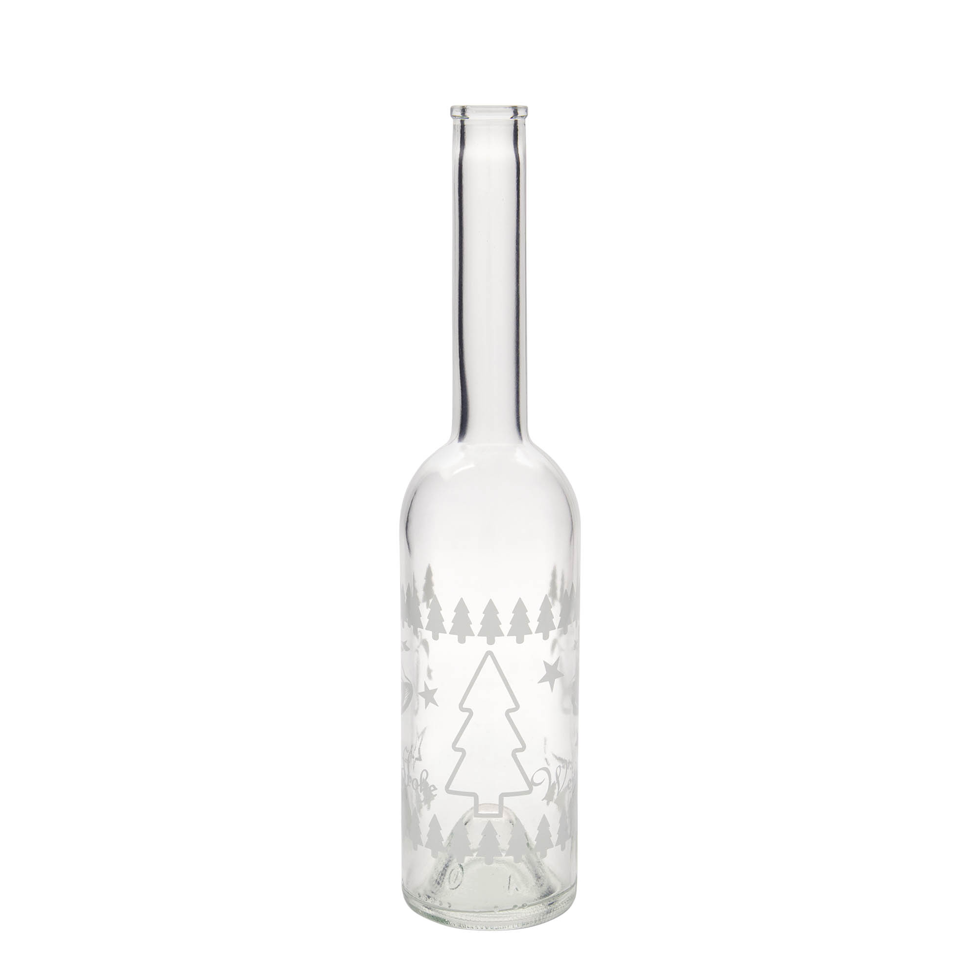 500 ml skleněná lahev 'Opera', motiv: Klasické Vánoce, hrdlo: korek