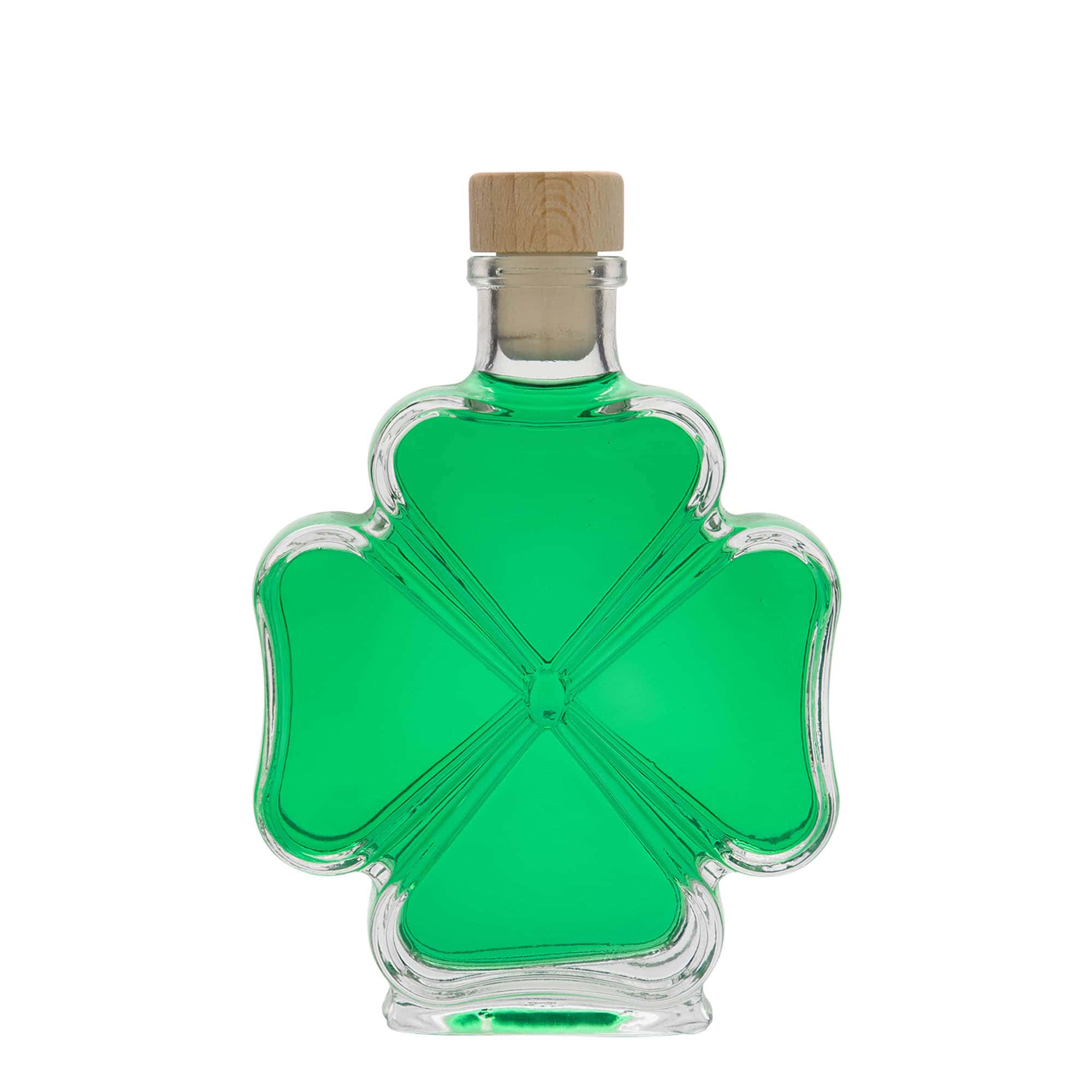 200 ml skleněná láhev 'Kleeblatt', hrdlo: korek