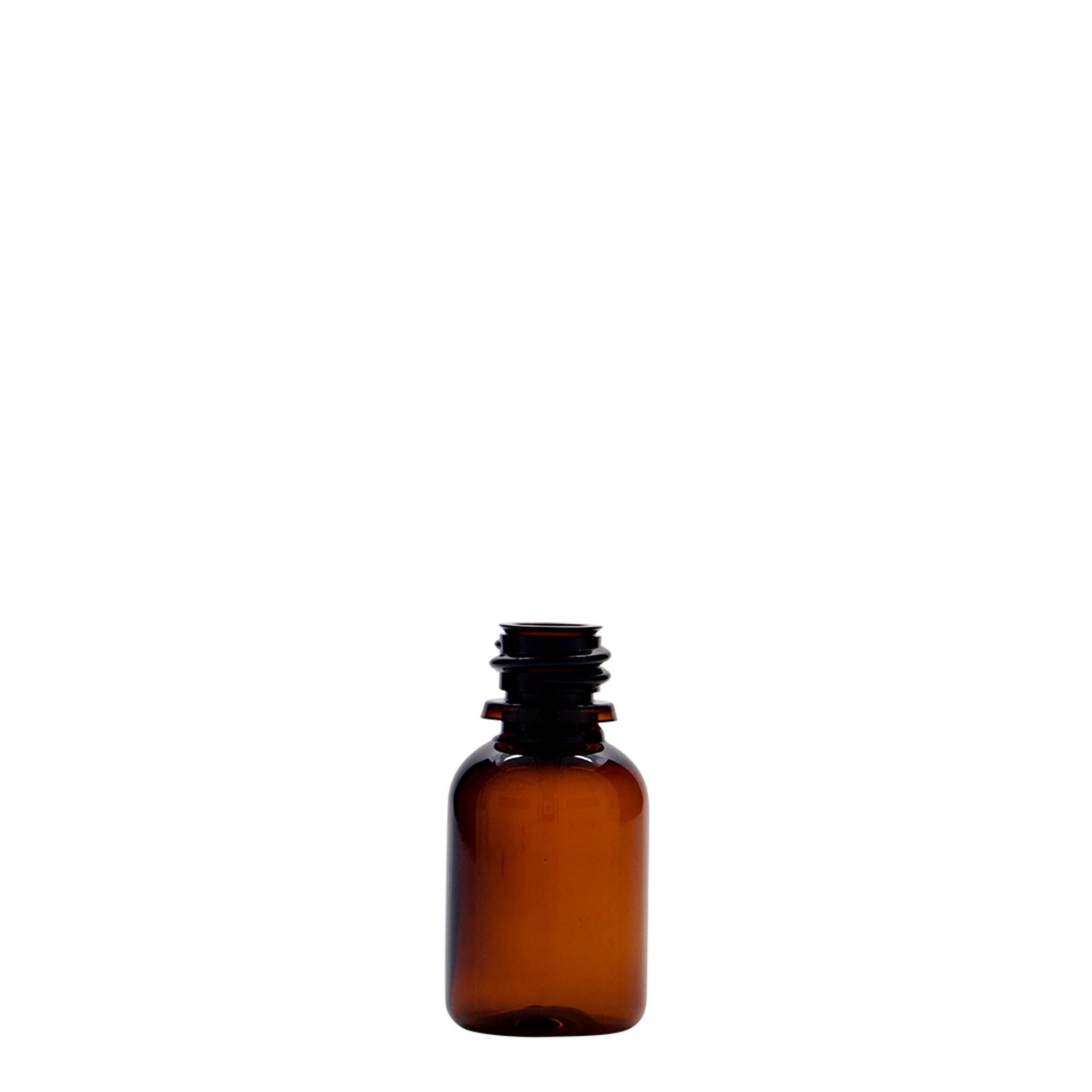 20 ml PET-lékovka 'Easy Living', hnědá, plast, hrdlo: DIN 18