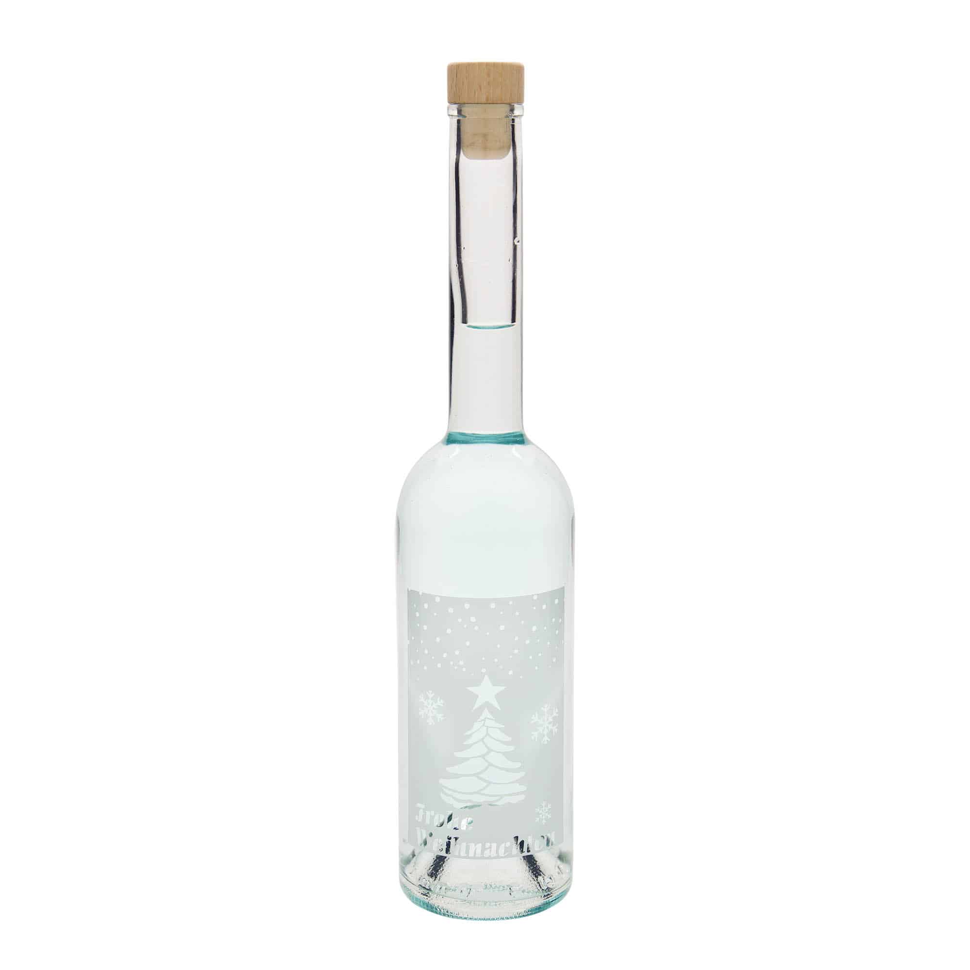 Skleněná lahev 500 ml 'Opera', motiv: Bíké Vánoce, uzávěr: korek