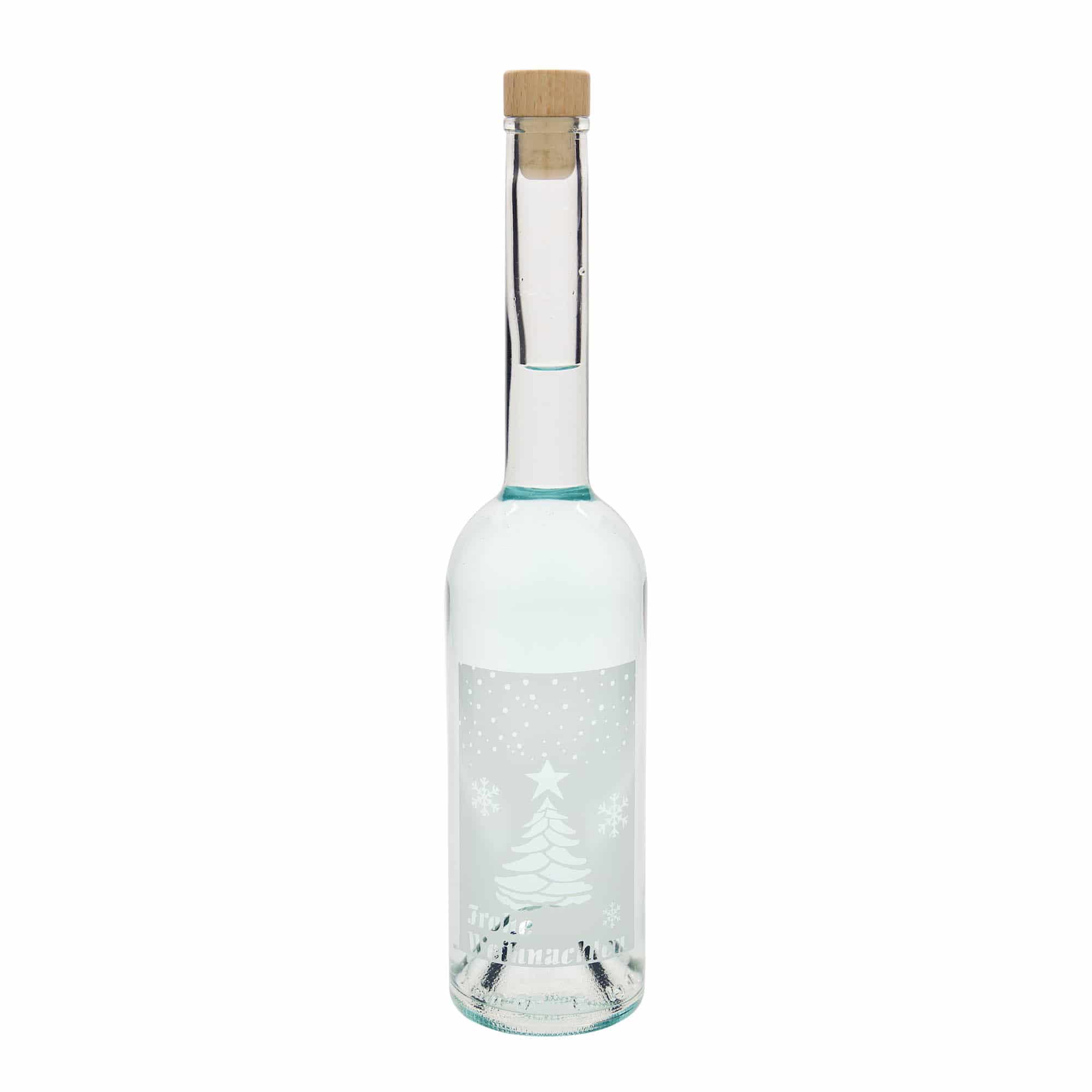 500 ml skleněná láhev 'Opera', motiv: Bílé Vánoce, hrdlo: korek