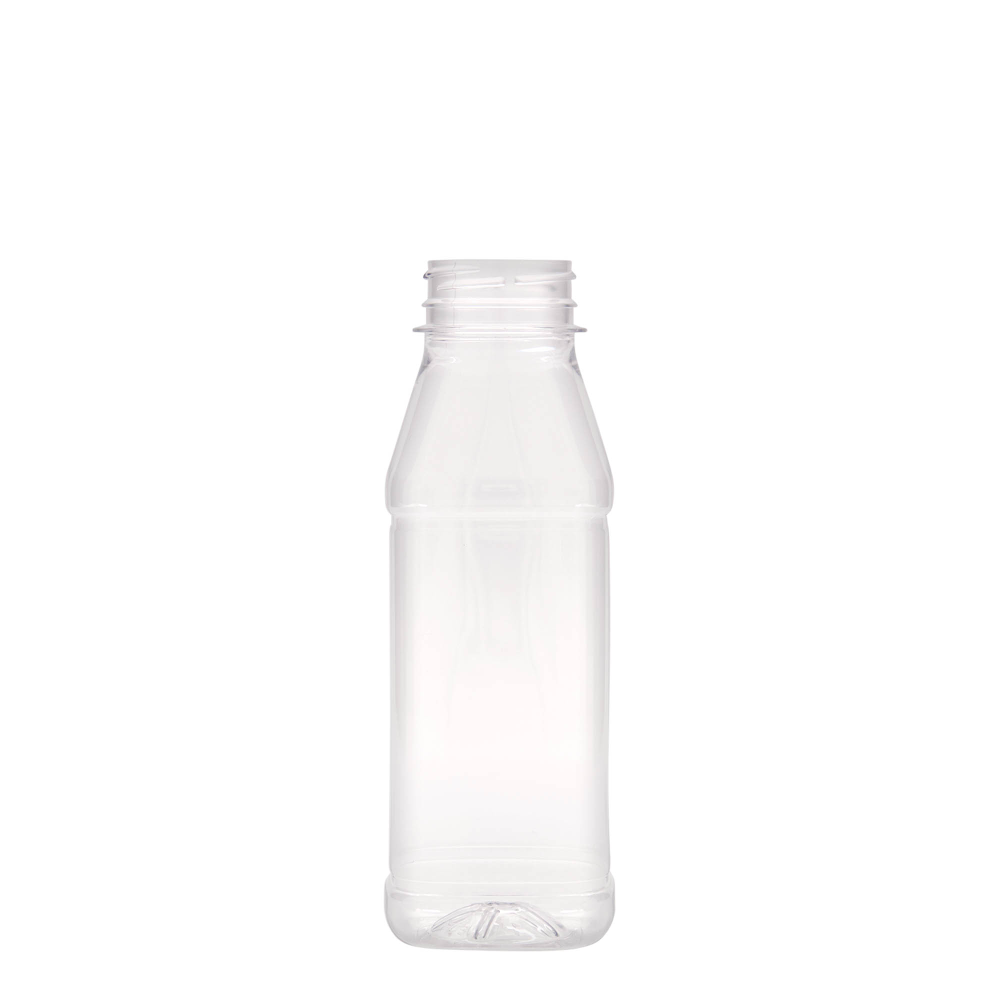 330 ml PET lahev 'Milk and Juice Carré', čtvercová, plastová, hrdlo: 38 mm 330 ml PET lahev 'Milk and Juice Carré', čtvercová, plastová, hrdlo: 38 mm