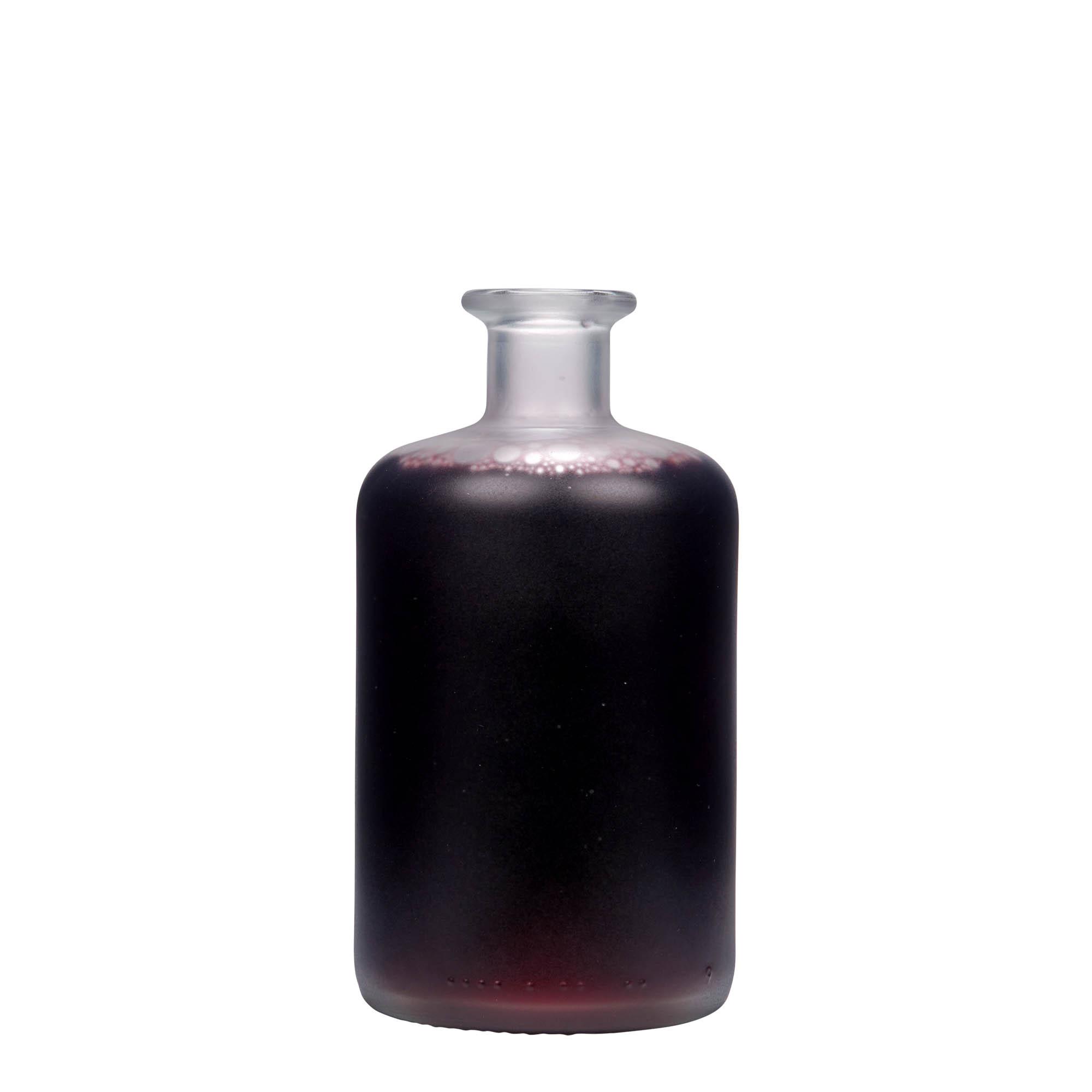 500 ml skleněná láhev lékárenská, zmražená, hrdlo: korek