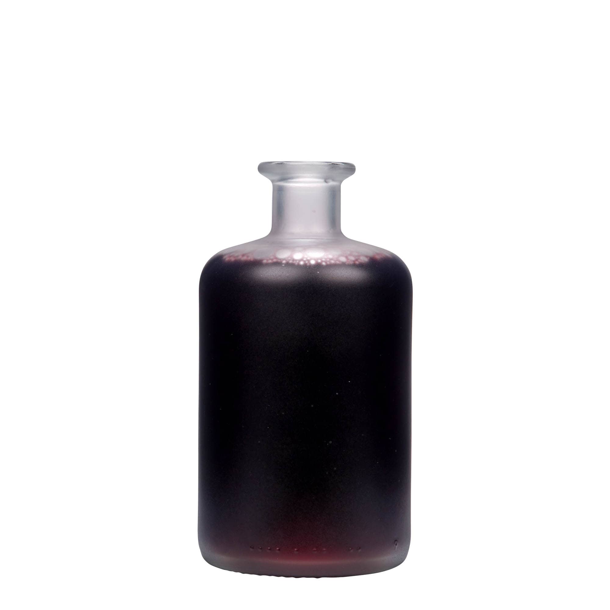 500 ml skleněná láhev lékárenská, zmražená, hrdlo: korek