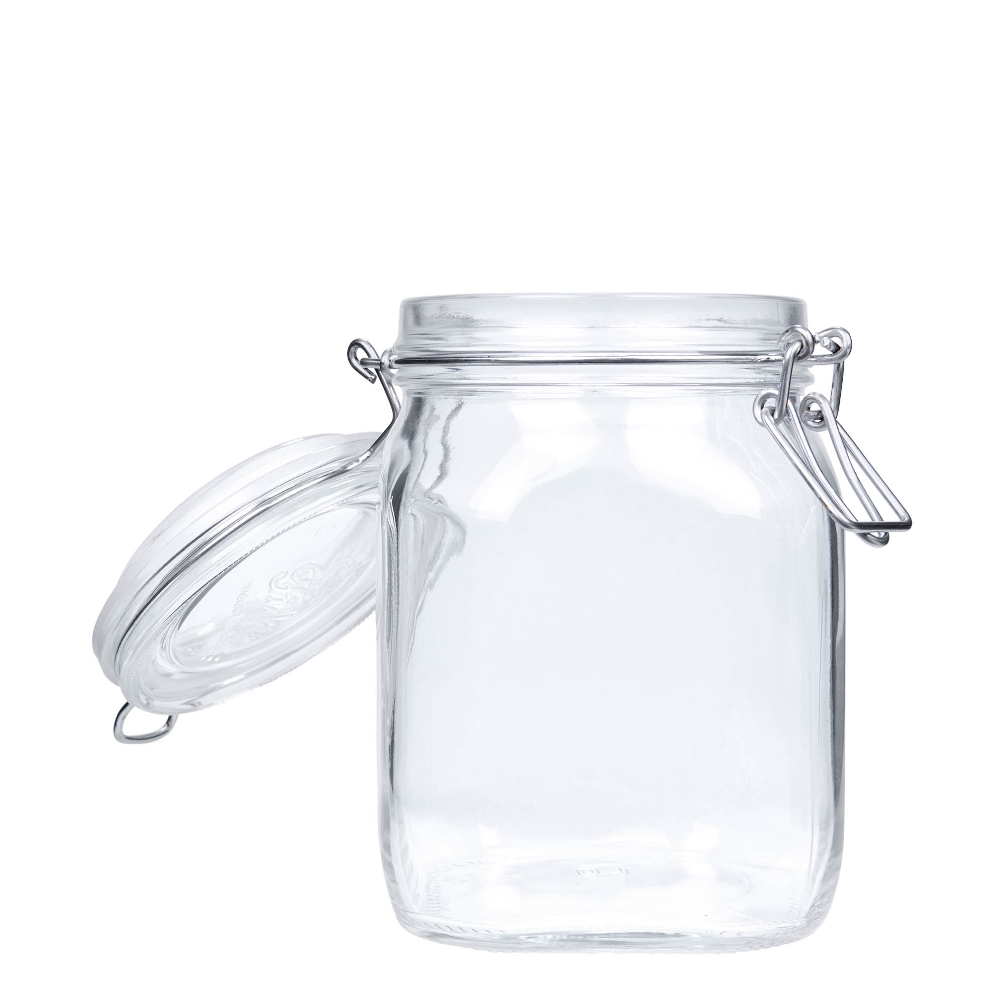 1.000 ml drátěná uzávěrová sklenice 'Fido', čtvercová, hrdlo: drátěný uzávěr 1.000 ml drátěná uzávěrová sklenice 'Fido', čtvercová, hrdlo: drátěný uzávěr
