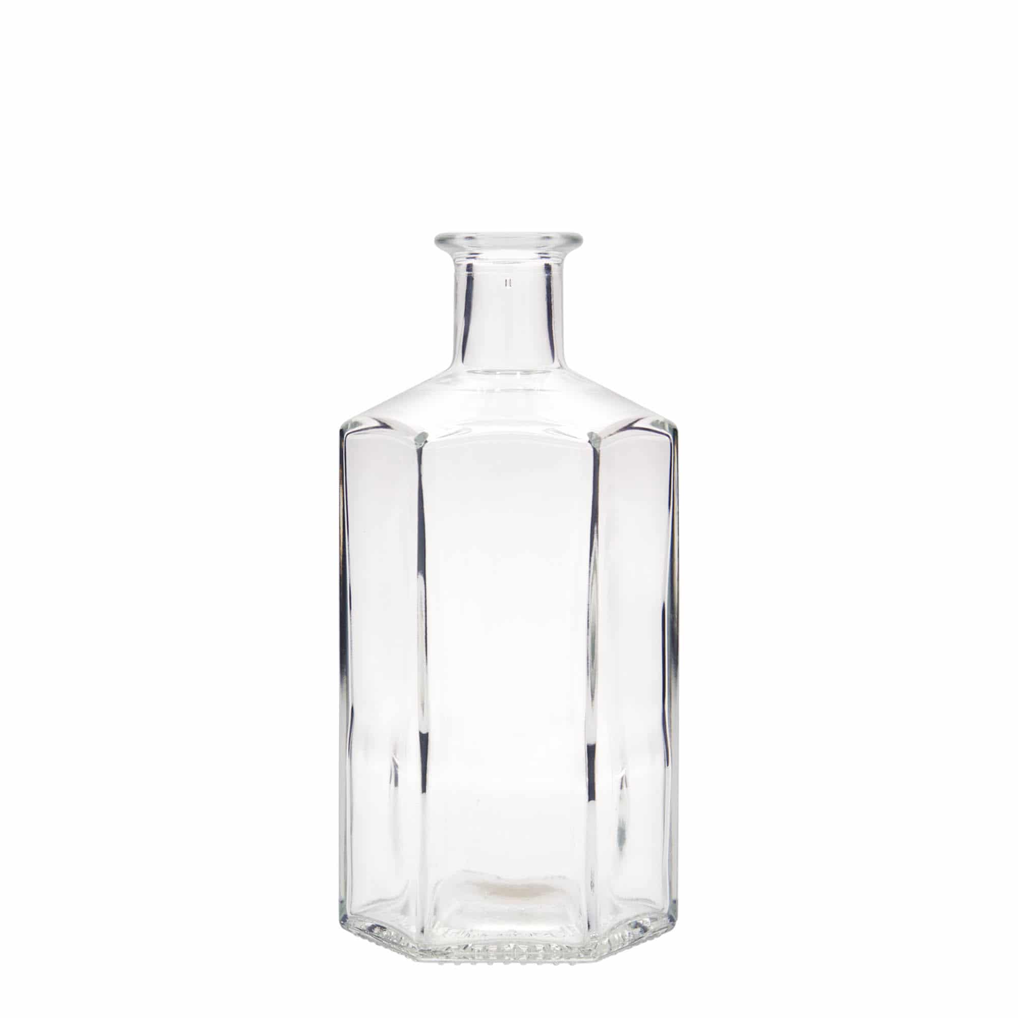 Skleněná lahev 500 ml lékárenská 'Jimmy', šestiúhelníková, uzávěr: korek