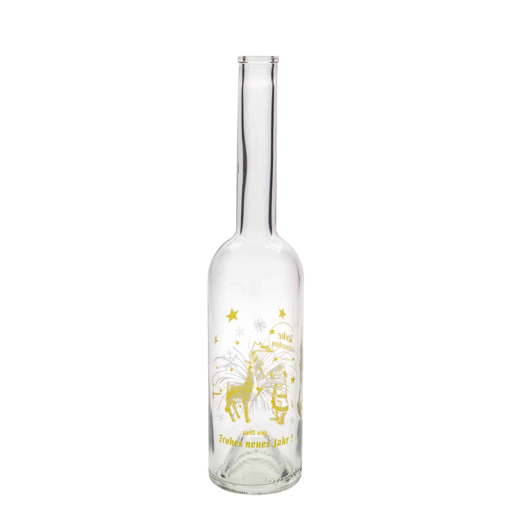 Skleněná lahev 500 ml 'Opera', motiv: Ohňostroj, uzávěr: korek