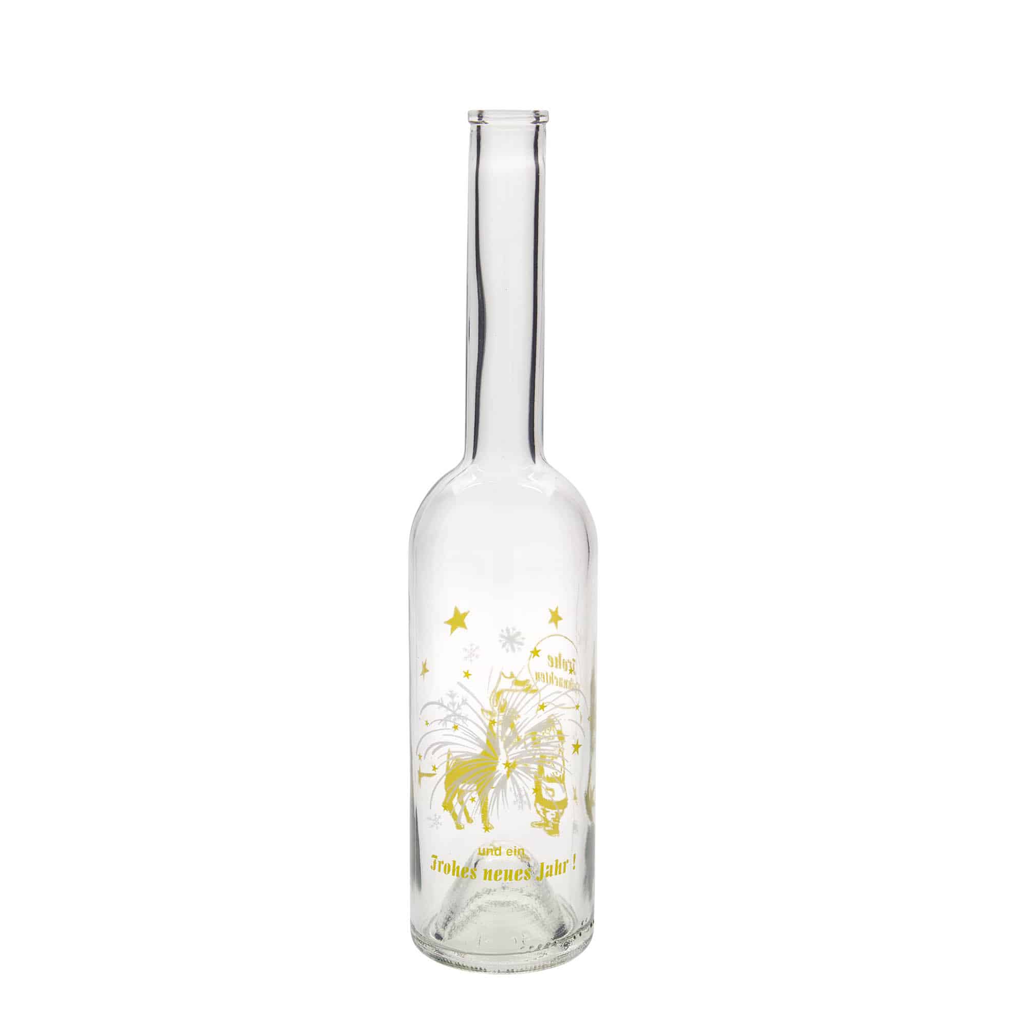 500 ml skleněná láhev 'Opera', motiv: ohňostroj, hrdlo: korek