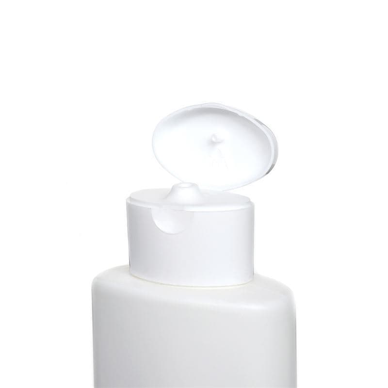 Plastová lahev 250 ml 'Indy', oválná, HDPE, bílá, uzávěr: šroubovací uzávěr