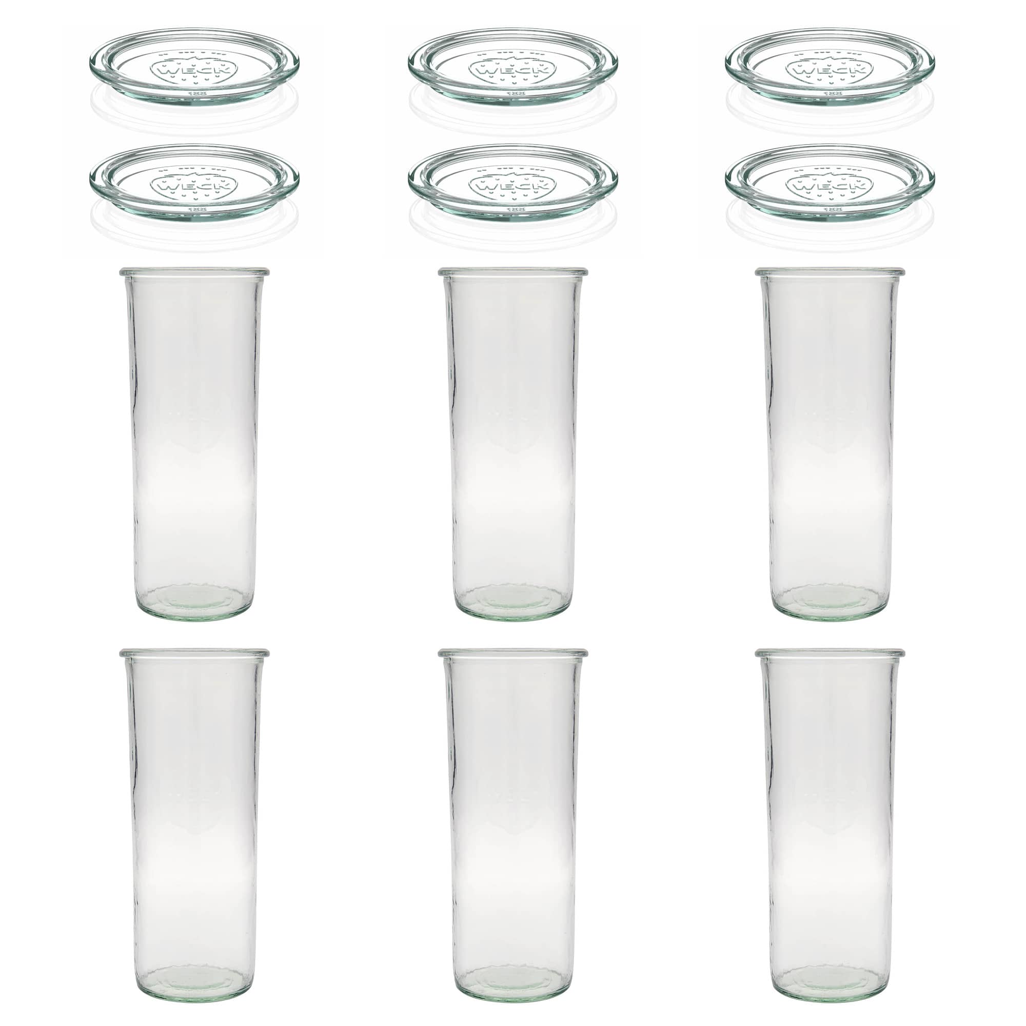 6x 1500ml WECK zavařovací sklenice se skleněným víčkem RR 100