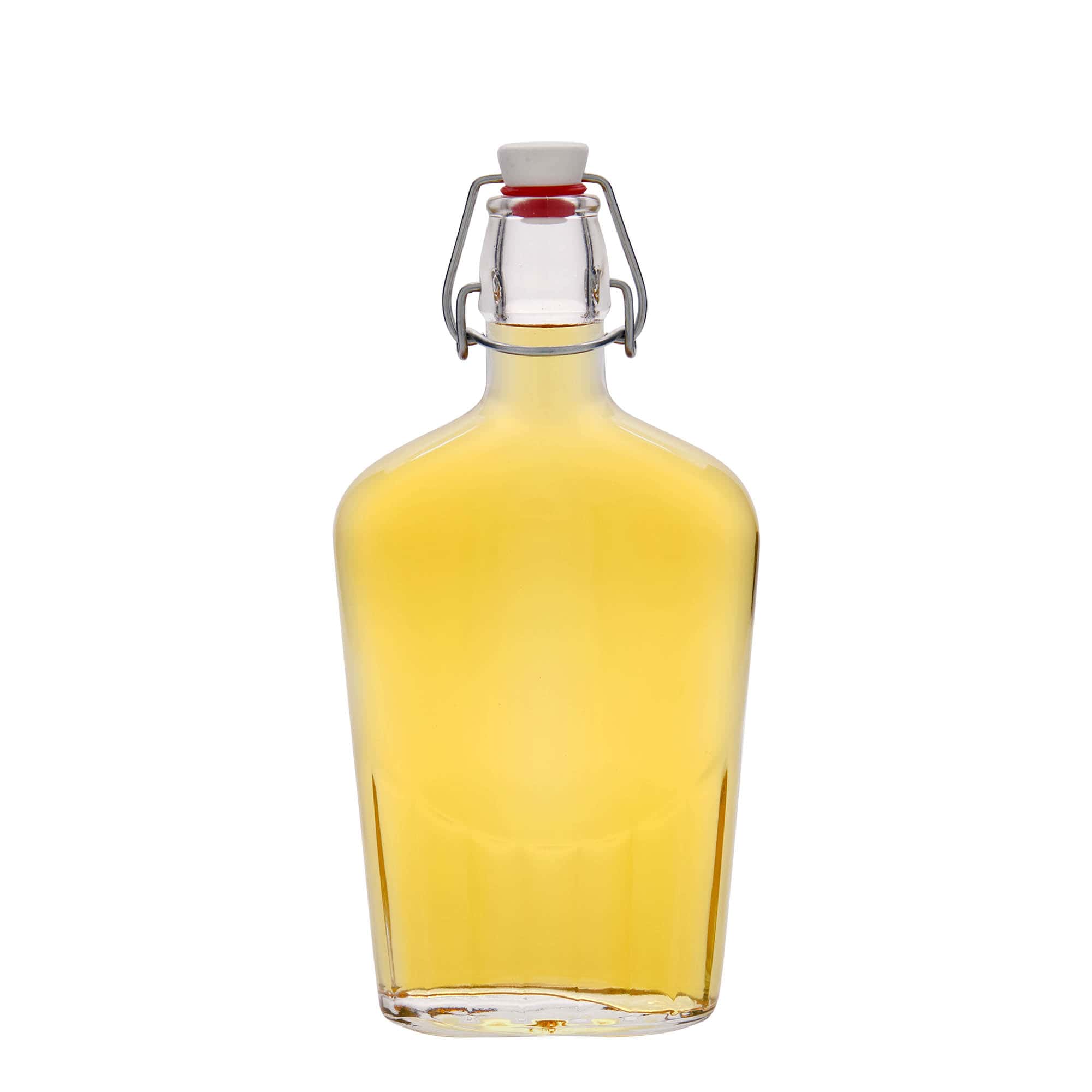 Skleněná lahev 500 ml 'Fiaschetta', oválná, uzávěr: třmenový uzávěr