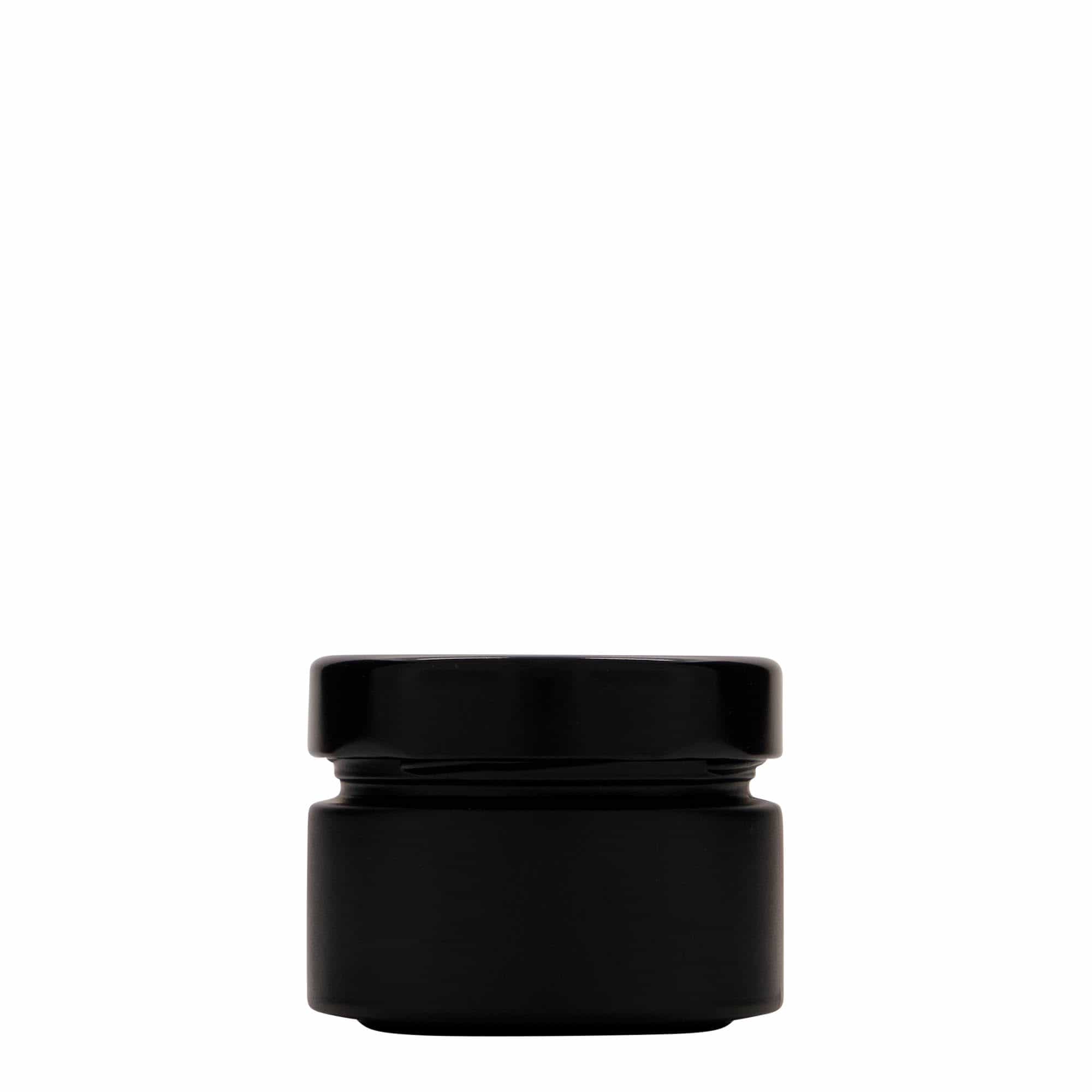 Kulatá sklenice 130 ml 'Aurora', černá, uzávěr: Deep Twist Off (DTO 66)