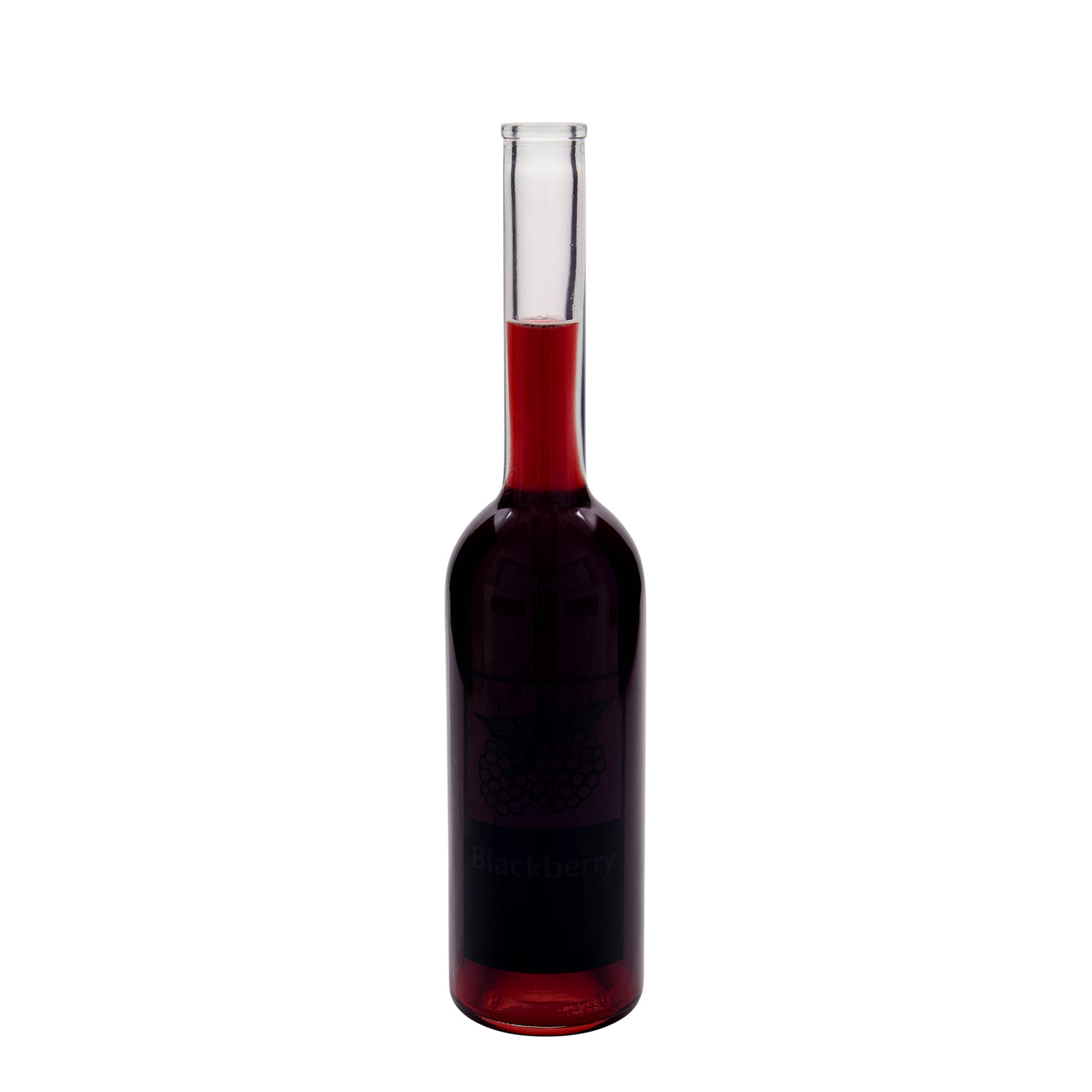 500 ml skleněná láhev 'Opera', motiv: ostružina, hrdlo: korek 500 ml skleněná láhev 'Opera', motiv: ostružina, hrdlo: korek