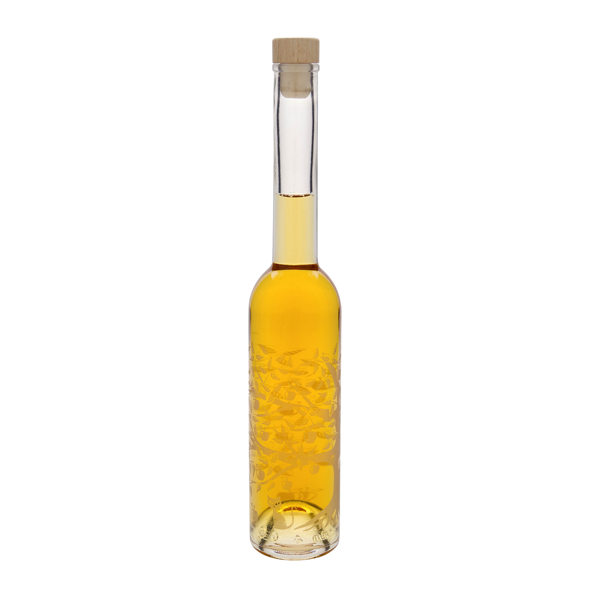350 ml skleněná láhev 'Opera', motiv: Jabloň, hrdlo: korek 350 ml skleněná láhev 'Opera', motiv: Jabloň, hrdlo: korek