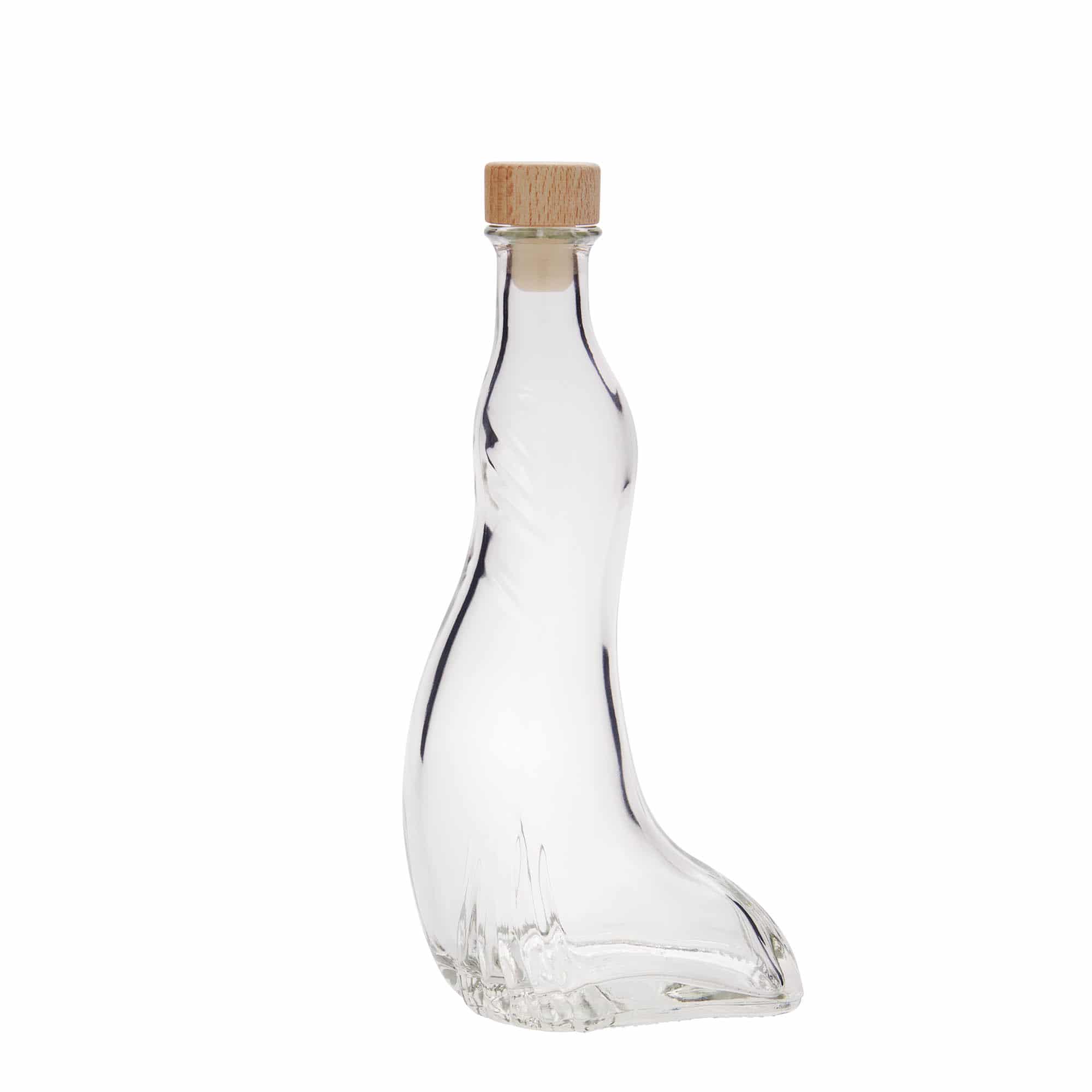 200 ml skleněná láhev 'Tuleň', hrdlo: korek