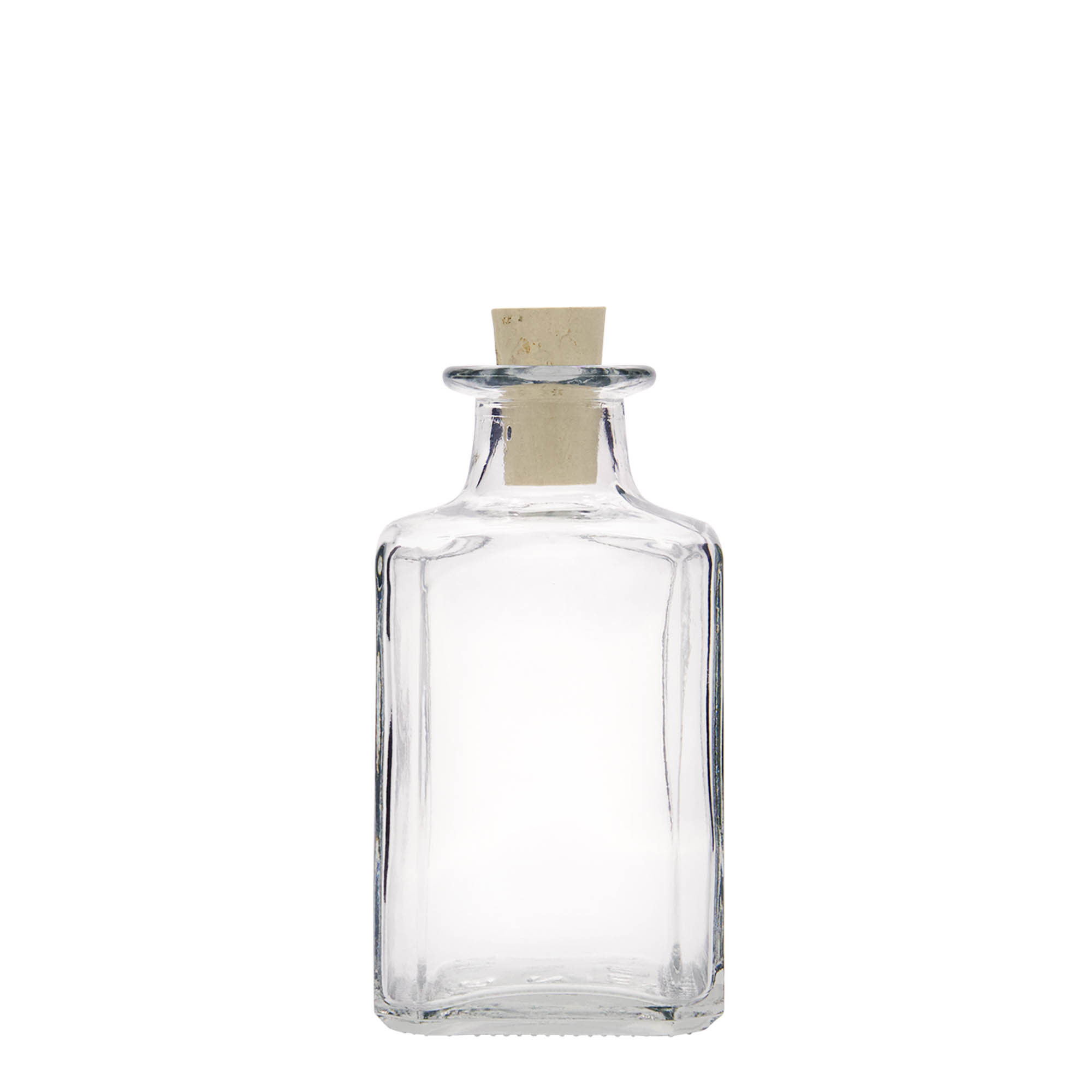 250 ml skleněná láhev 'Torben', čtvercová, hrdlo: korek