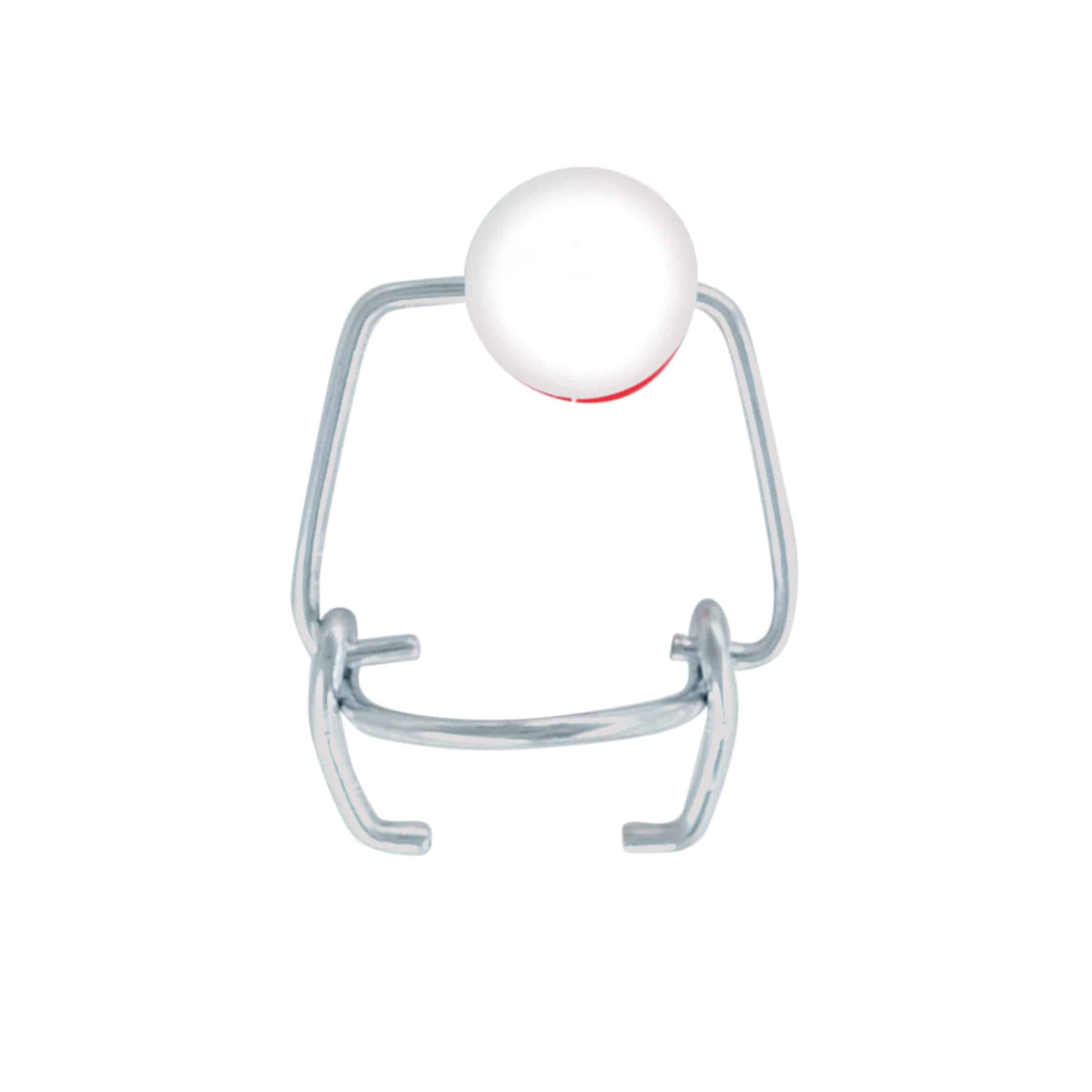 Mini spona na oblečení, plastová, červeno-bílá