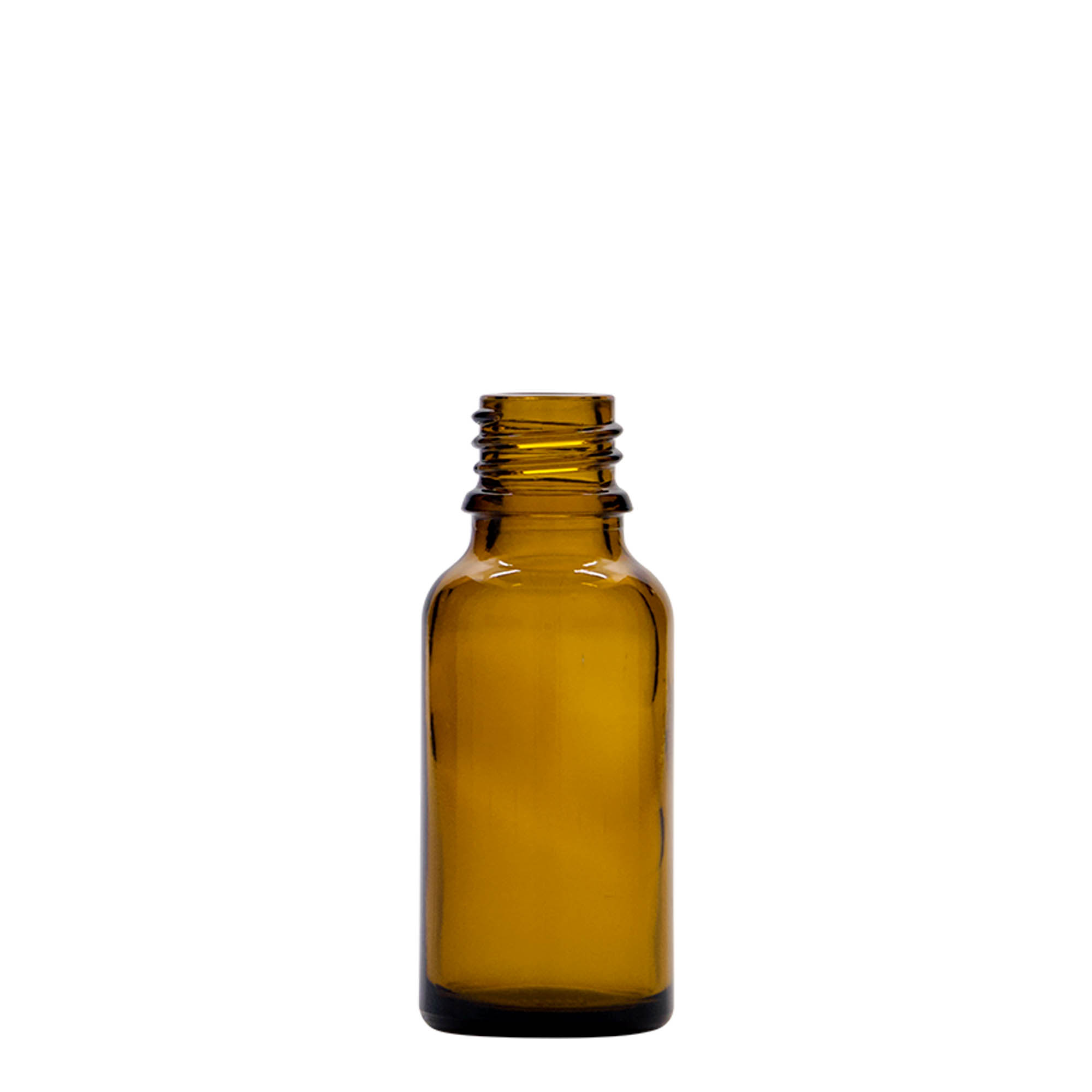 20 ml kapátková lahvička, lékařská, sklo, hnědá, hrdlo: DIN 18 20 ml kapátková lahvička, lékařská, sklo, hnědá, hrdlo: DIN 18
