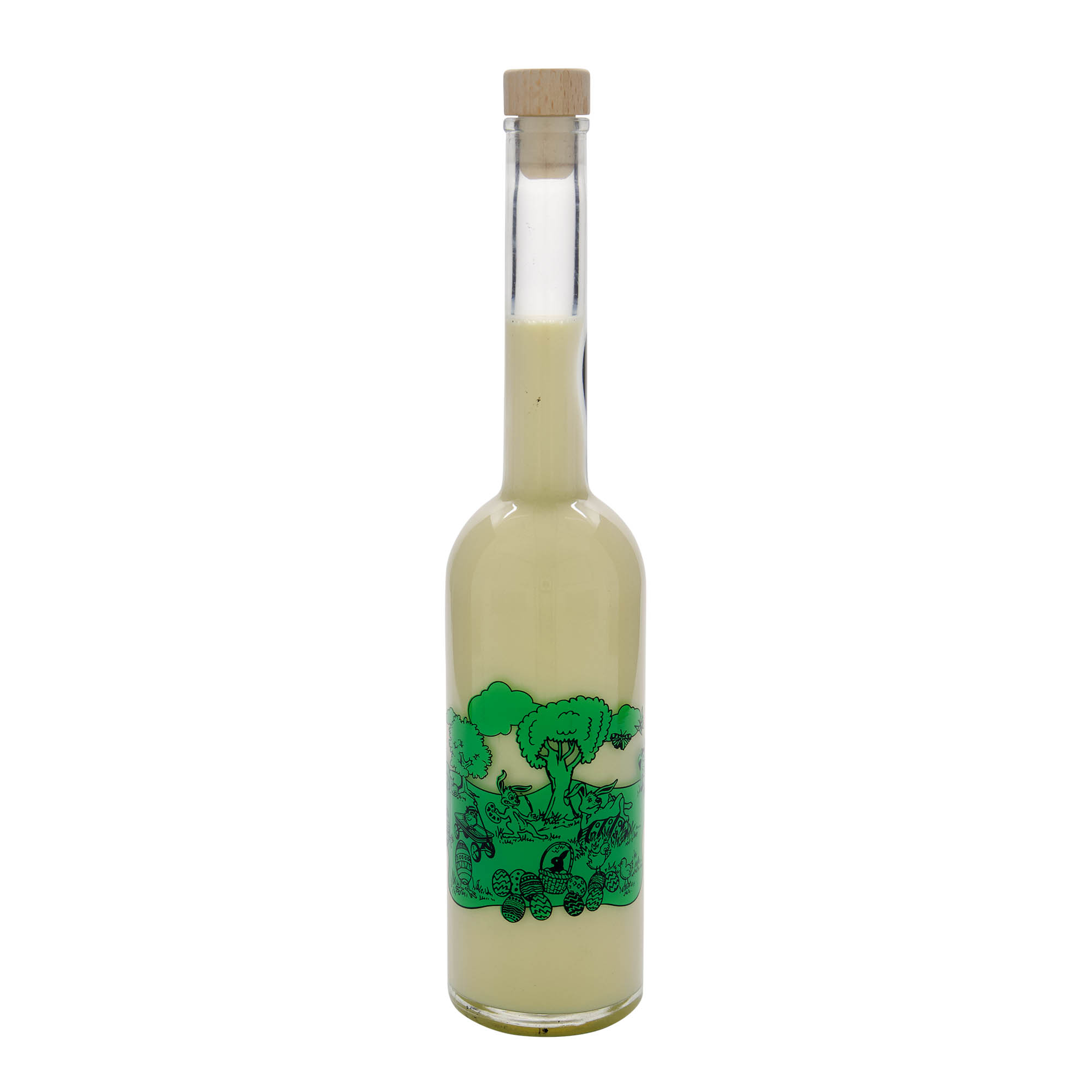 500 ml skleněná láhev 'Opera', motiv: Veselé Velikonoce, hrdlo: korek 500 ml skleněná láhev 'Opera', motiv: Veselé Velikonoce, hrdlo: korek