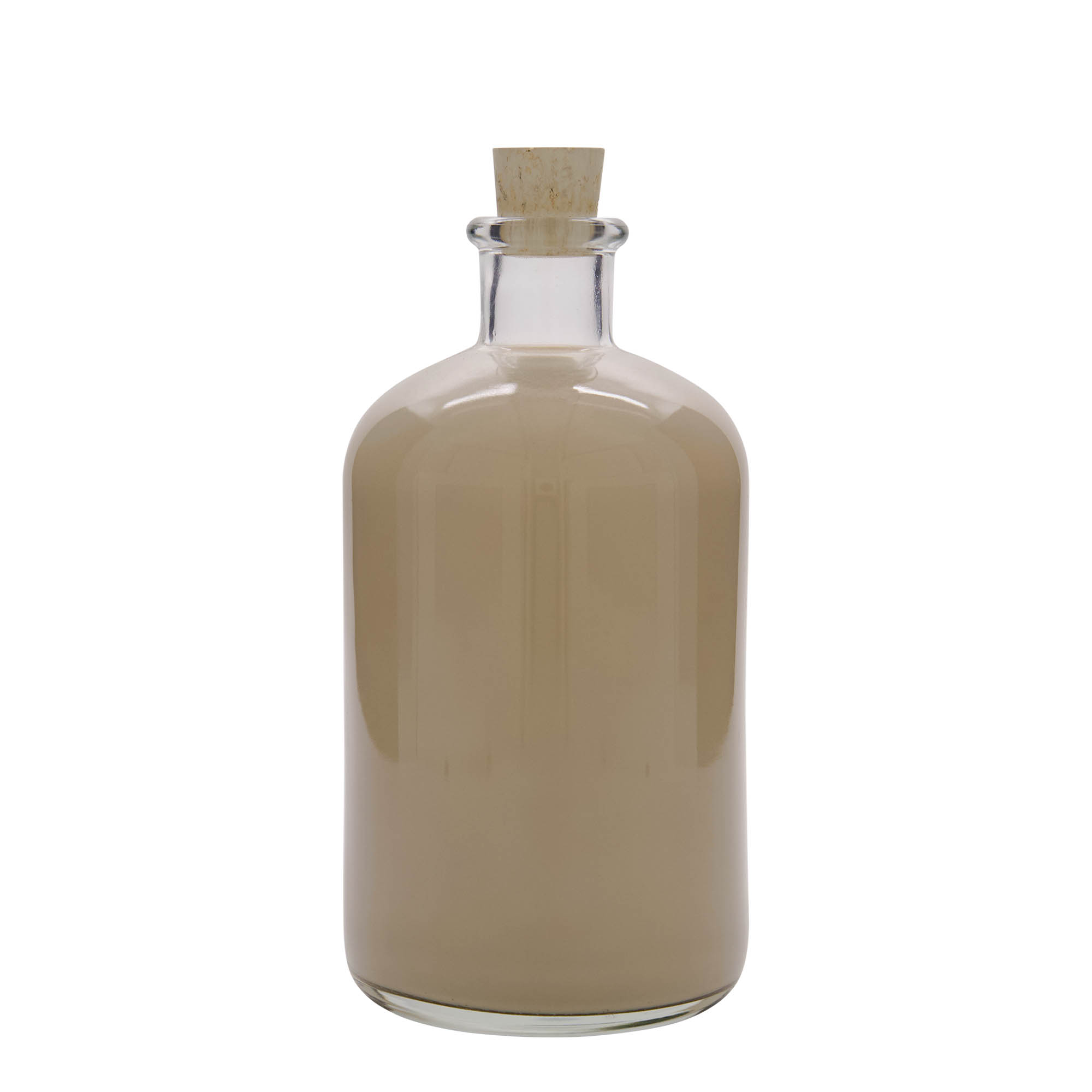 1.000 ml skleněná láhev lékárenská, hrdlo: korek
