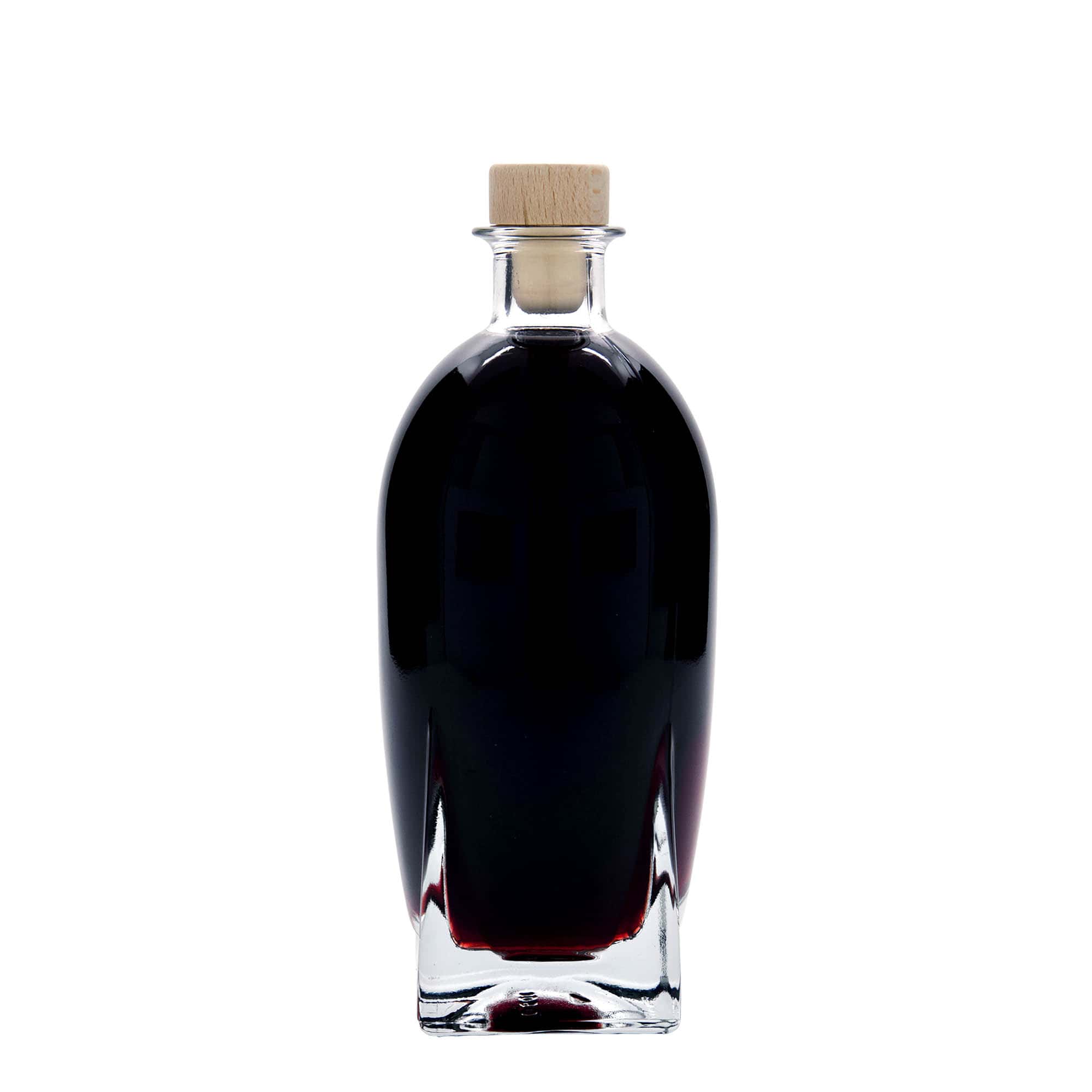 Skleněná lahev 500 ml 'Zino', čtvercová, uzávěr: korek