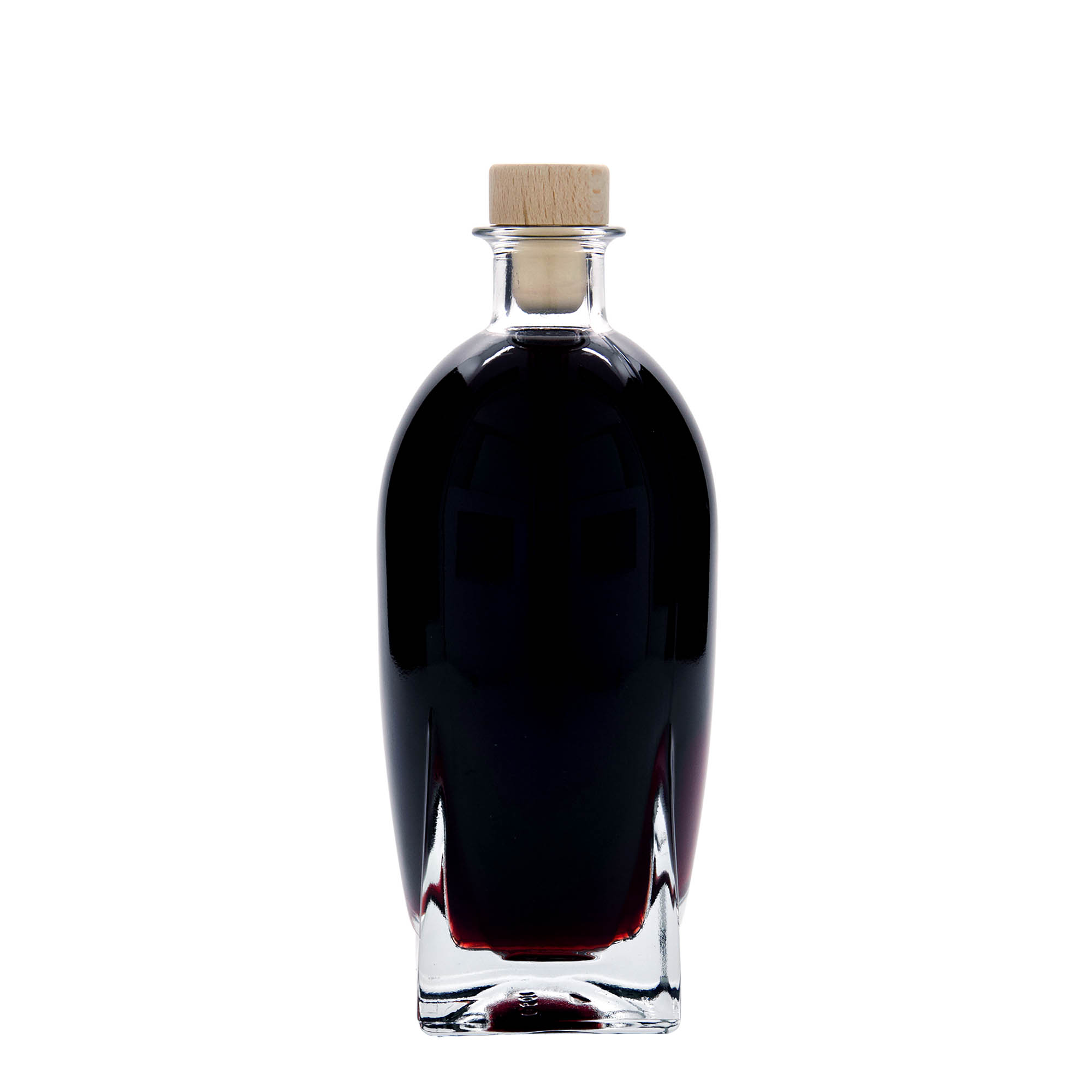 500 ml skleněná láhev 'Zino', čtvercová, hrdlo: korek 500 ml skleněná láhev 'Zino', čtvercová, hrdlo: korek