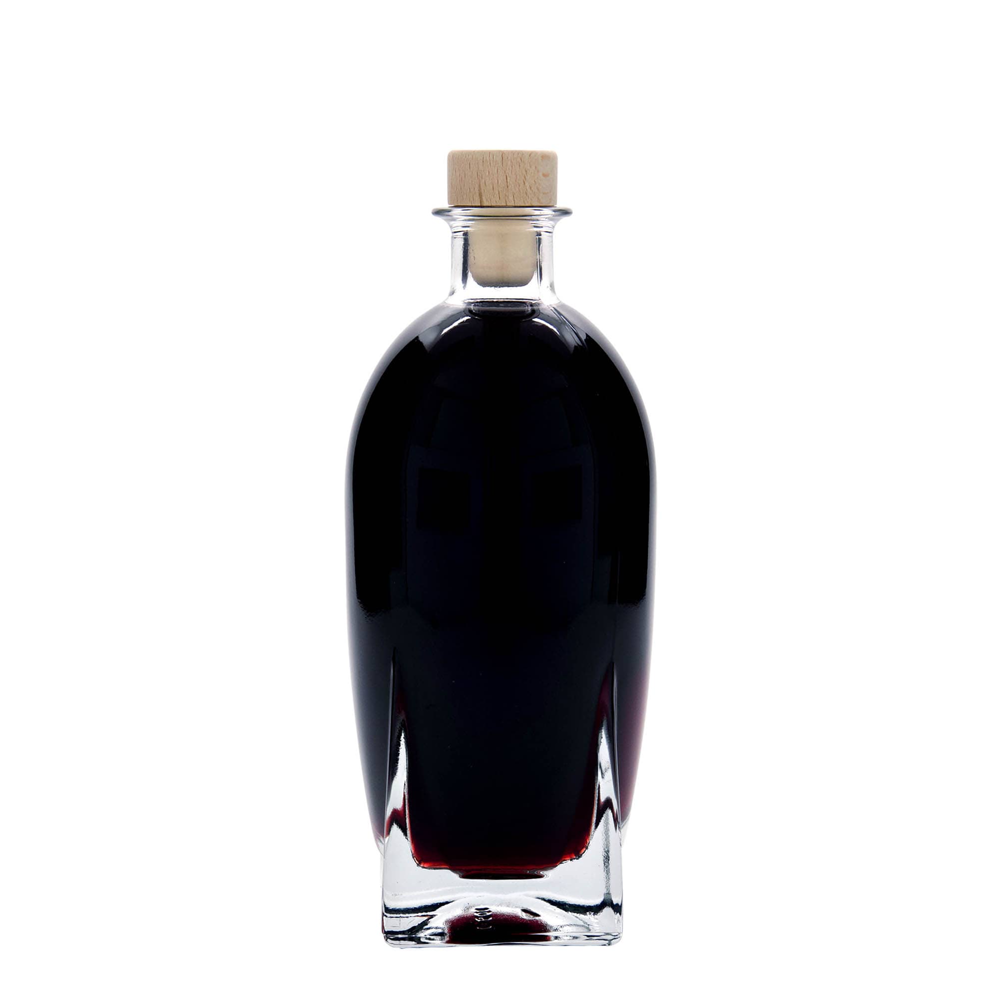 500 ml skleněná láhev „Zino“, čtvercová, hrdlo: korek