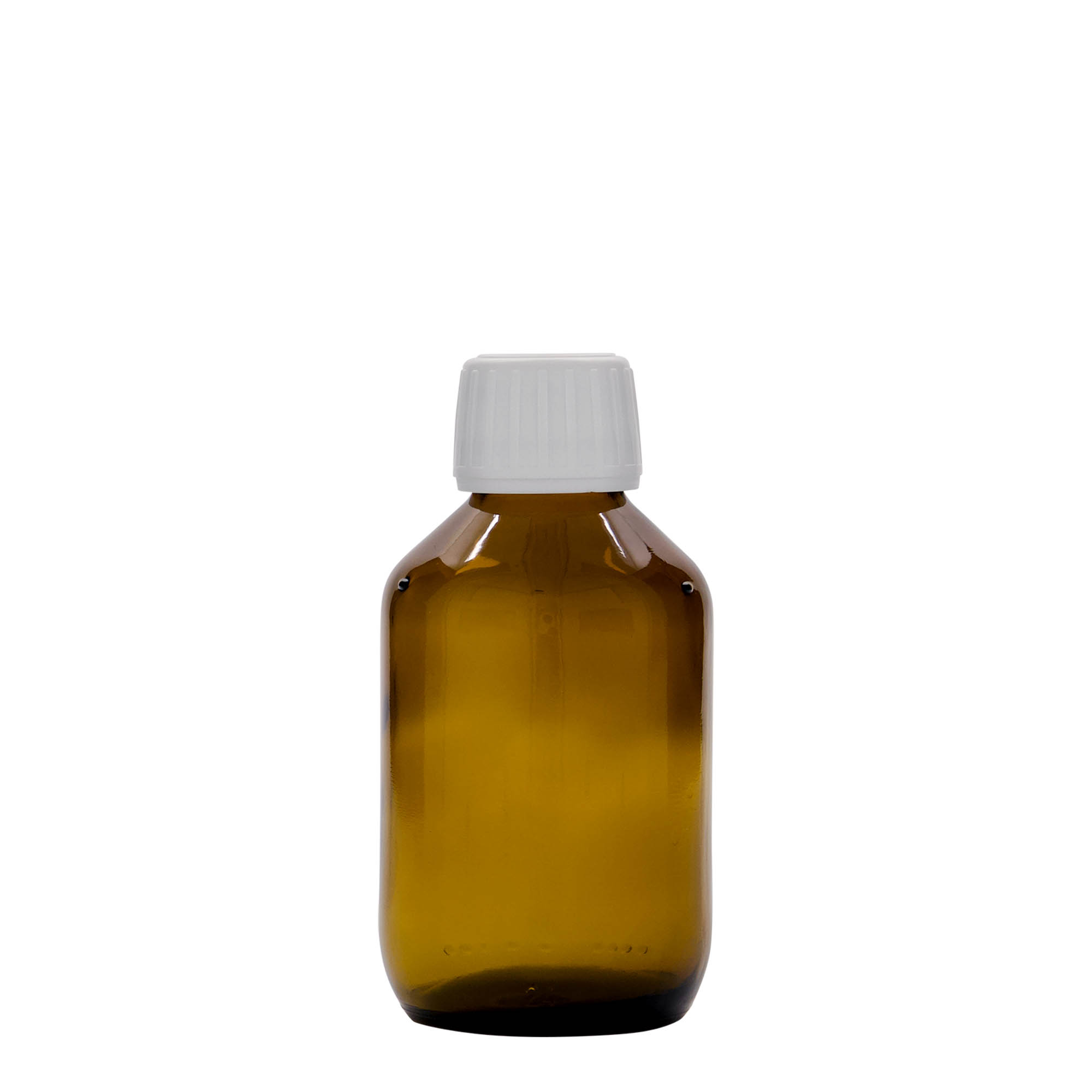 150 ml lékovka, hnědá, sklo, hrdlo: PP 28