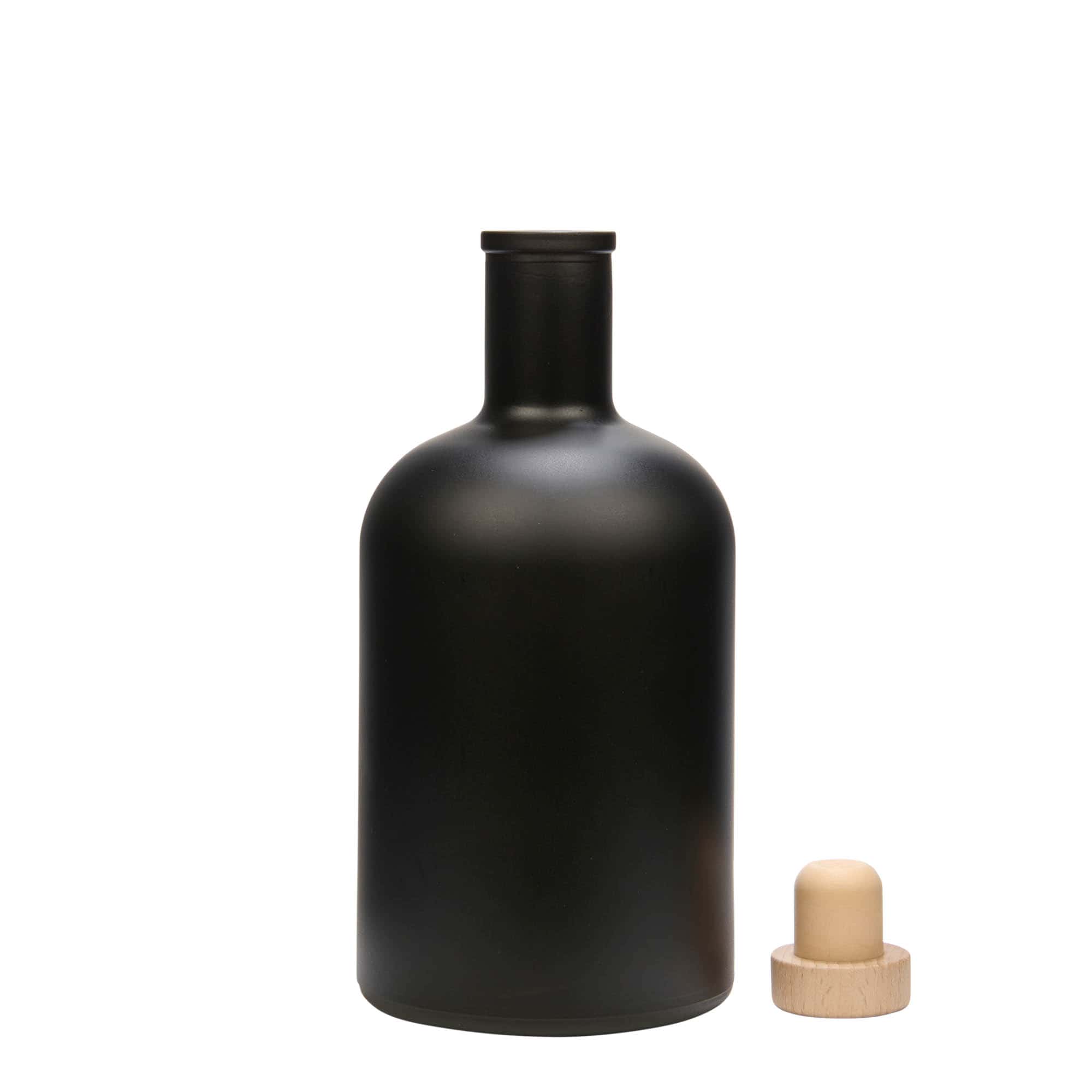 Skleněná lahev 700 ml 'Gerardino', černá, uzávěr: korek