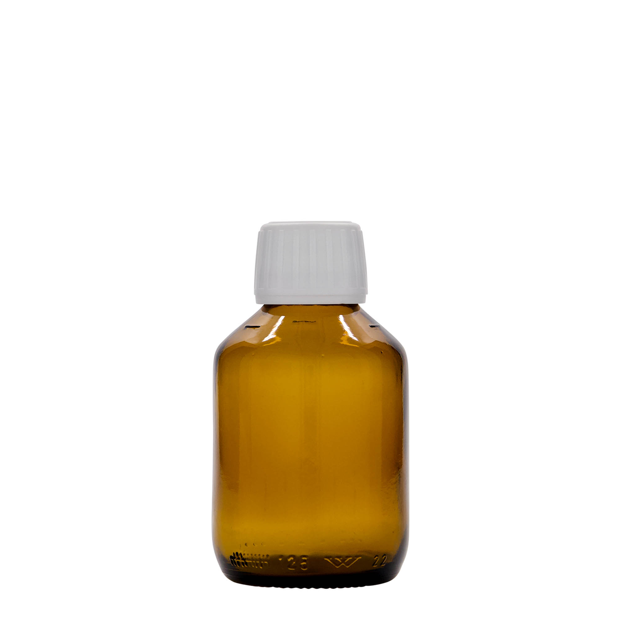 125 ml lékovka, hnědá, sklo, hrdlo: PP 28 125 ml lékovka, hnědá, sklo, hrdlo: PP 28