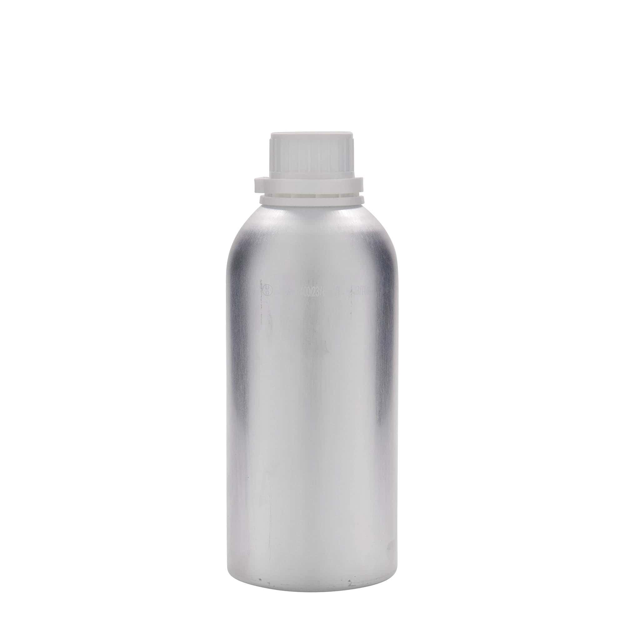 625 ml hliníková láhev, kov, stříbrná, hrdlo: DIN 32