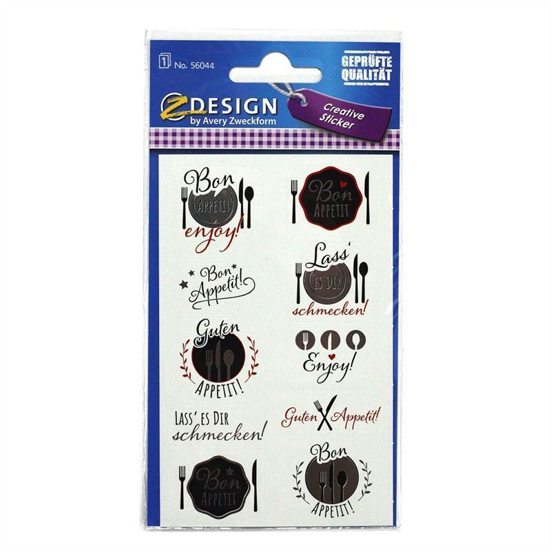 Zweckform nálepky 'Dobrou chuť', papír, vícebarevné Zweckform nálepky 'Dobrou chuť', papír, vícebarevné