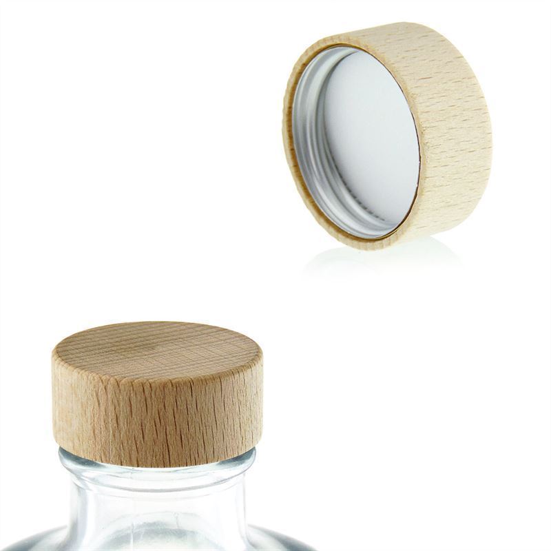 Šroubovací uzávěr, dřevo, béžová, pro hrdlo: GPI 33/400 Šroubovací uzávěr, dřevo, béžová, pro hrdlo: GPI 33/400