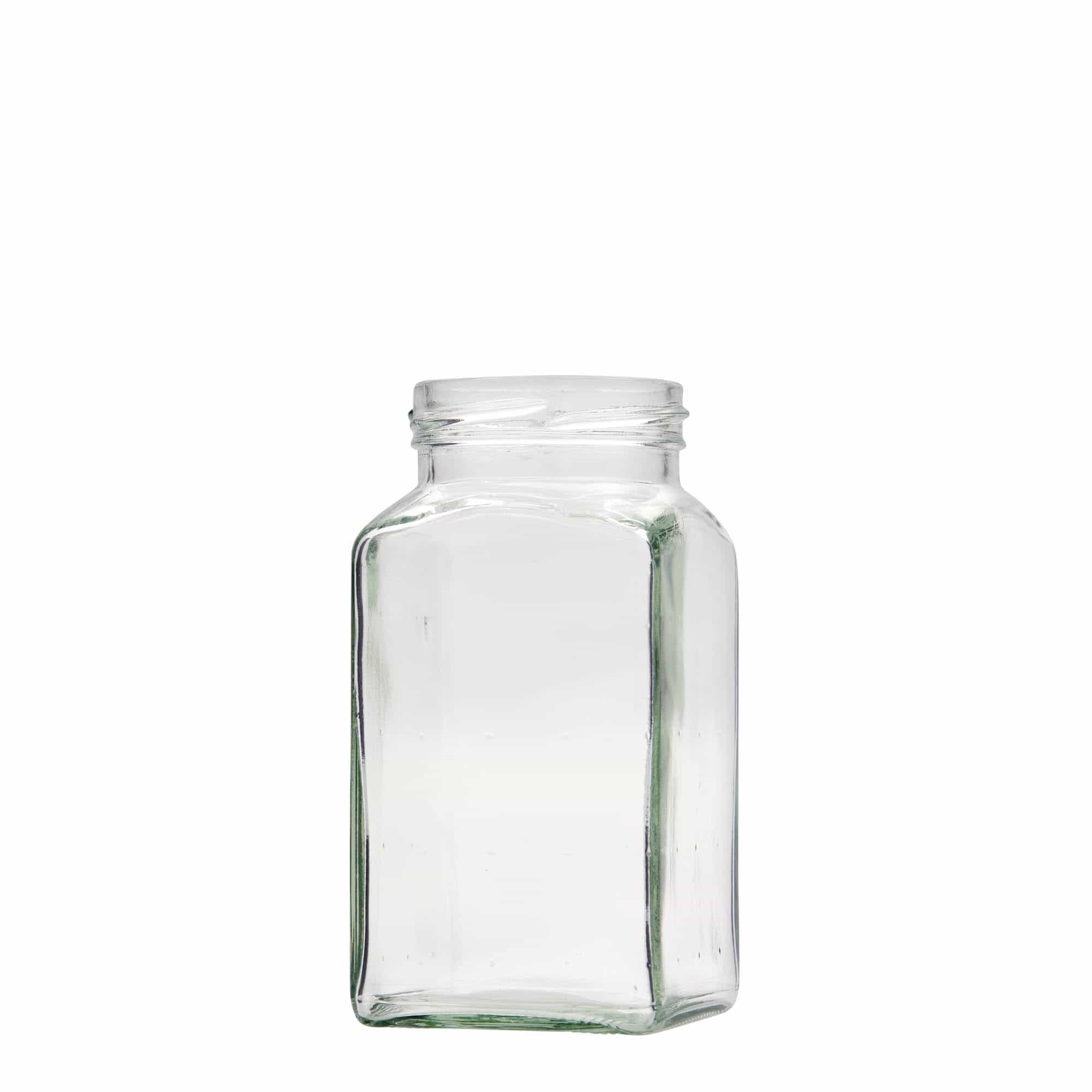 Čtyřúhelníková sklenice 312 ml, uzávěr: Twist Off (TO 58)