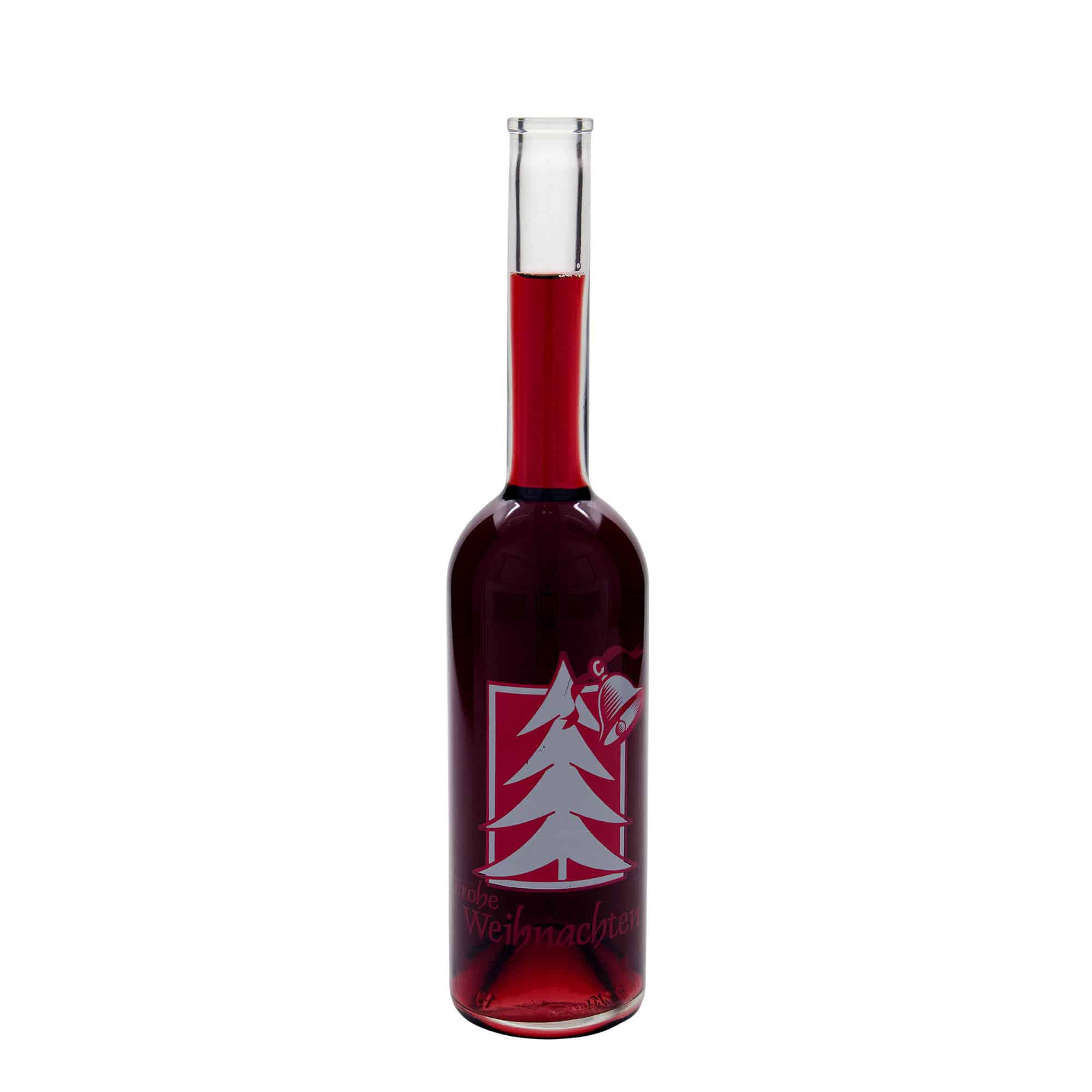 Skleněná lahev 500 ml 'Opera', motiv: Vánoční pozdrav, uzávěr: korek