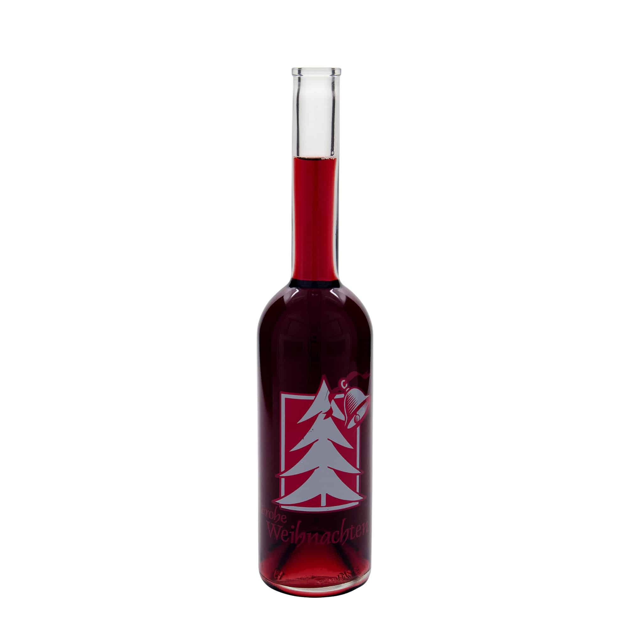 500 ml skleněná láhev „Opera“, motiv: Vánoční pozdrav, hrdlo: korek