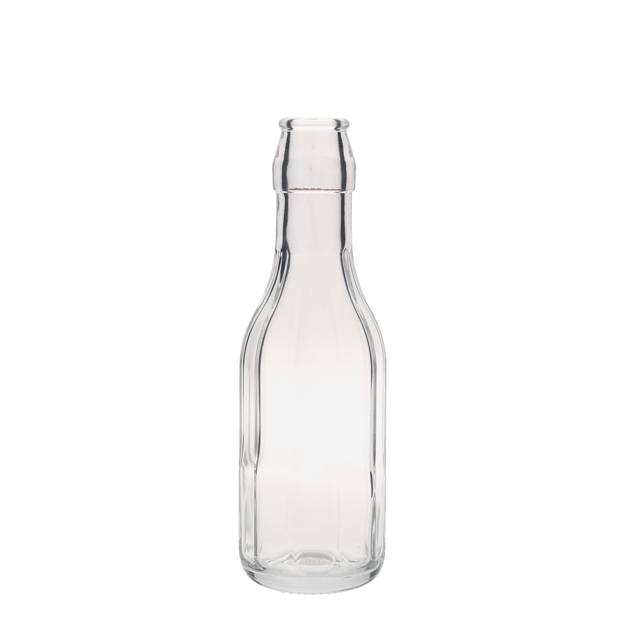 250 ml skleněná lahev 'Bravo', desetiboká, hrdlo: s pákovým uzávěrem