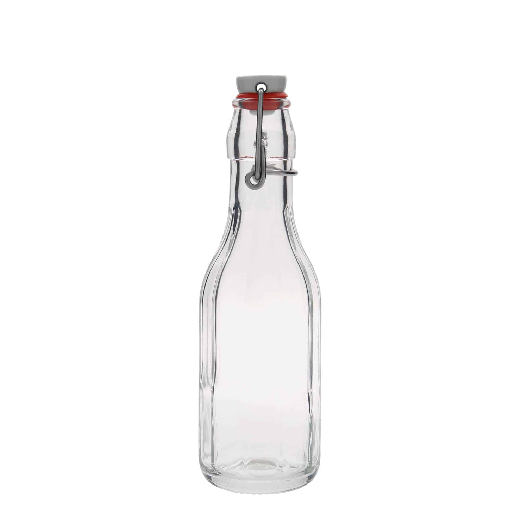 Skleněná lahev 250 ml 'Bravo', desetiúhelníková, uzávěr: třmenový uzávěr